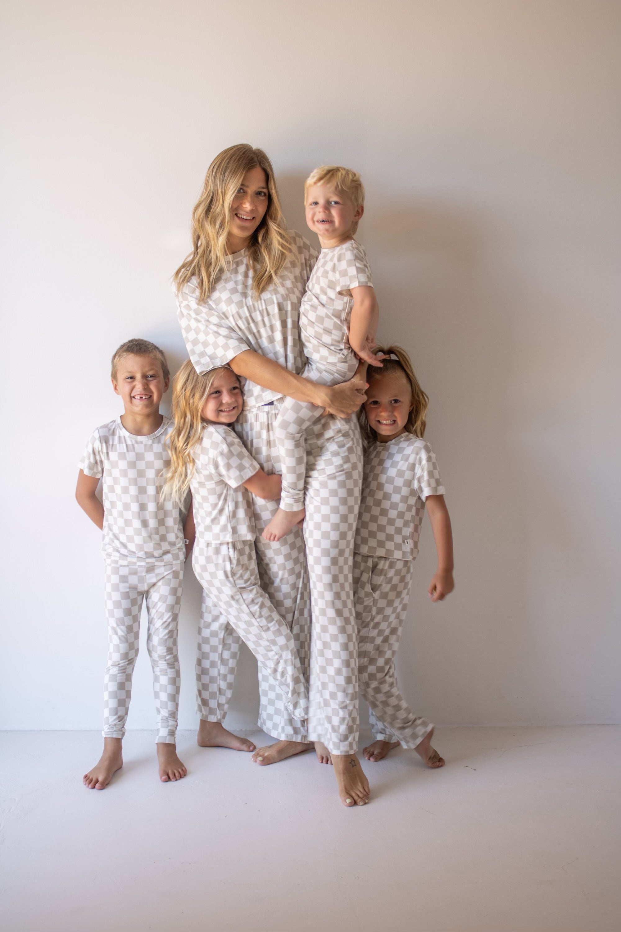 Women's Boxy Tee Lounge Set | Checkerboard