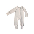 Load image into Gallery viewer, Ivory Ribbed | Bamboo Zip Romper
