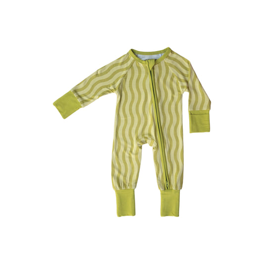 Lemon Lime | Bamboo Zip Romper