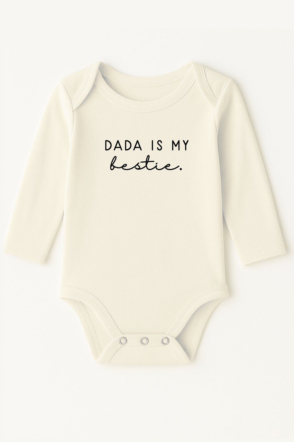 Dada is My Bestie Organic Cotton Baby Bodysuit Long Sleeve