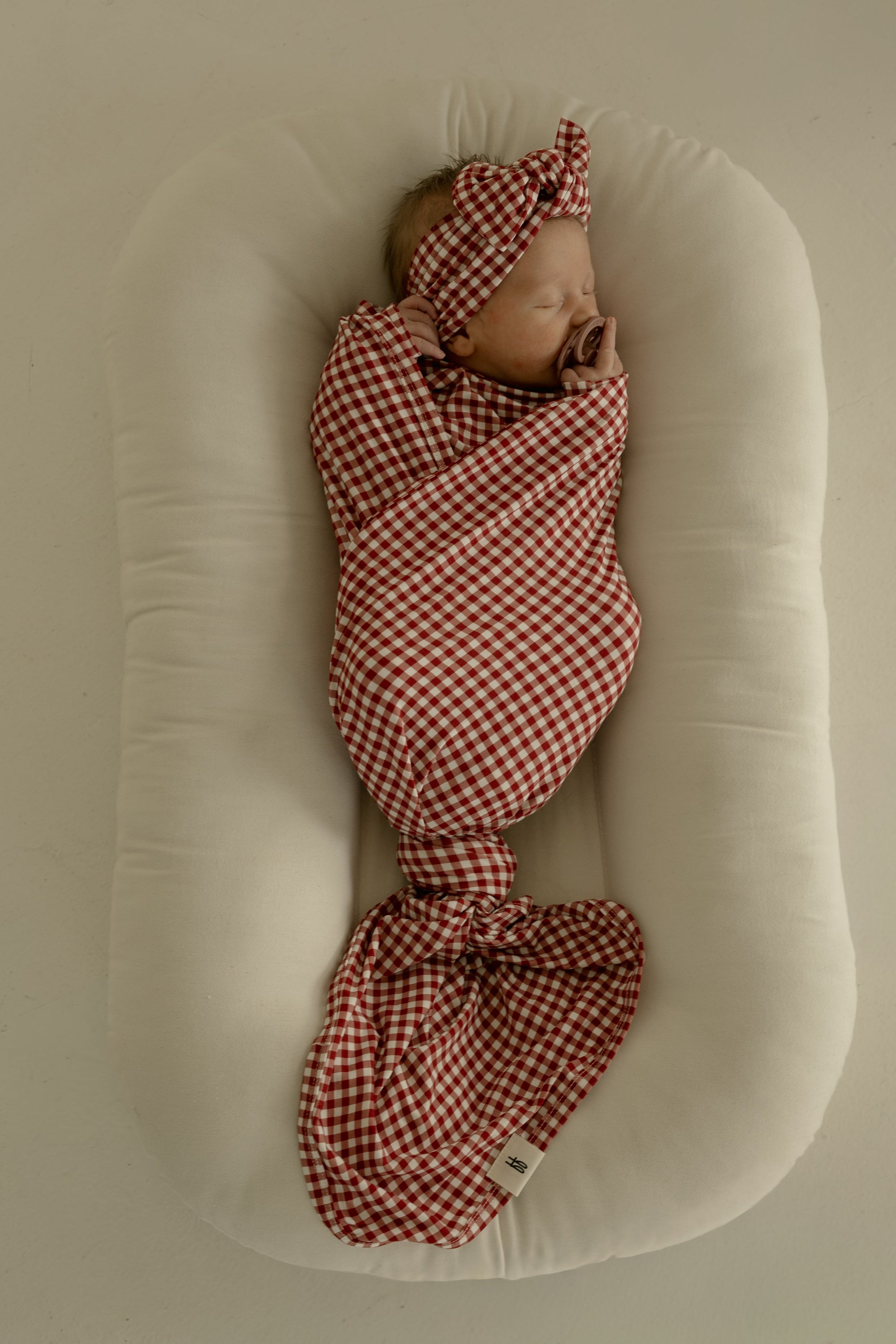 Bamboo Swaddle | Red Gingham