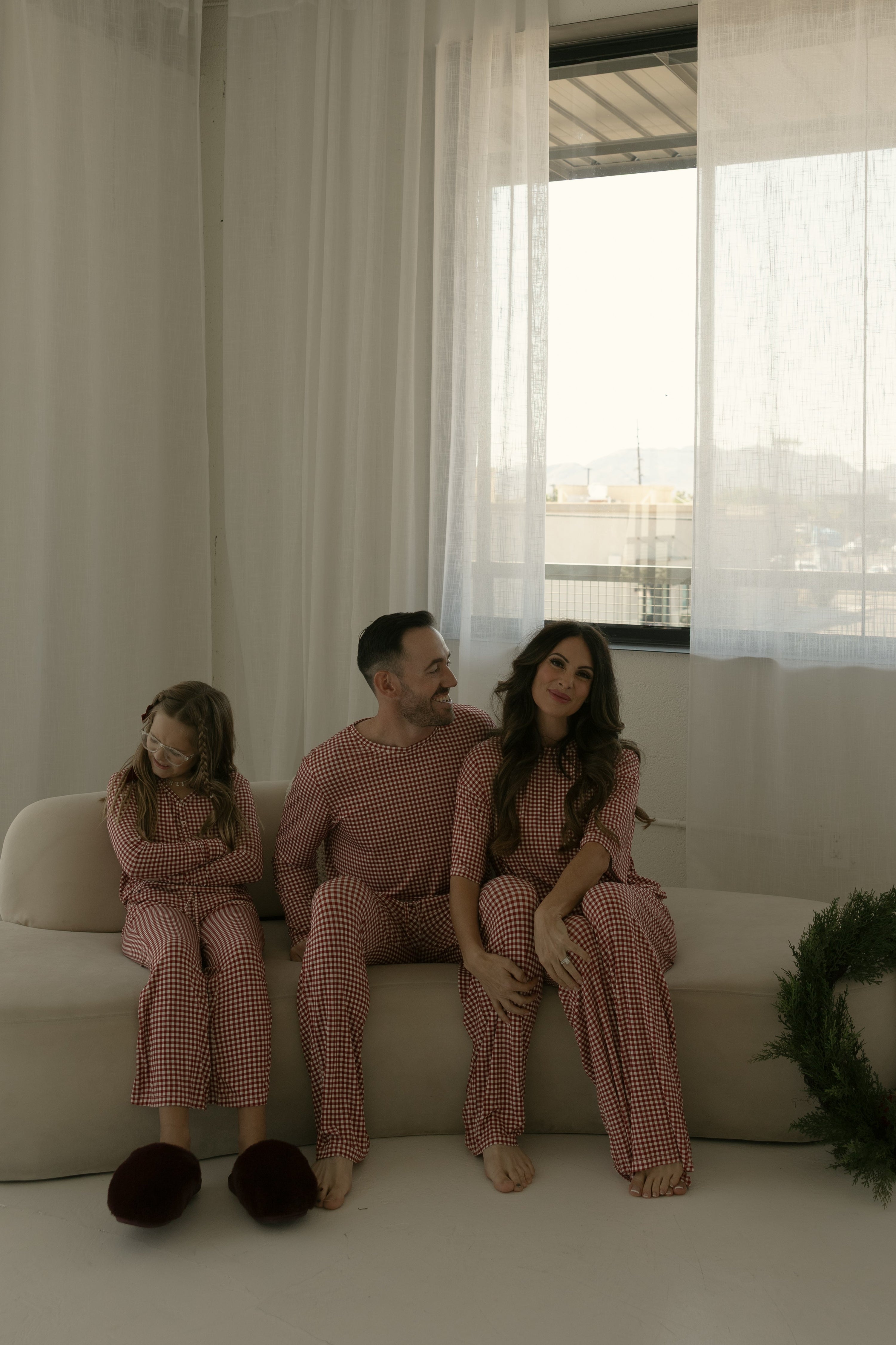 Pre-Teen Flare Bamboo Pajamas | Red Gingham