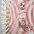 Load image into Gallery viewer, Berry Gingham | Bamboo Swaddle
