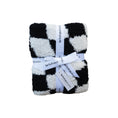 Load image into Gallery viewer, B&W Wavy Checker | XS Plush Blanket
