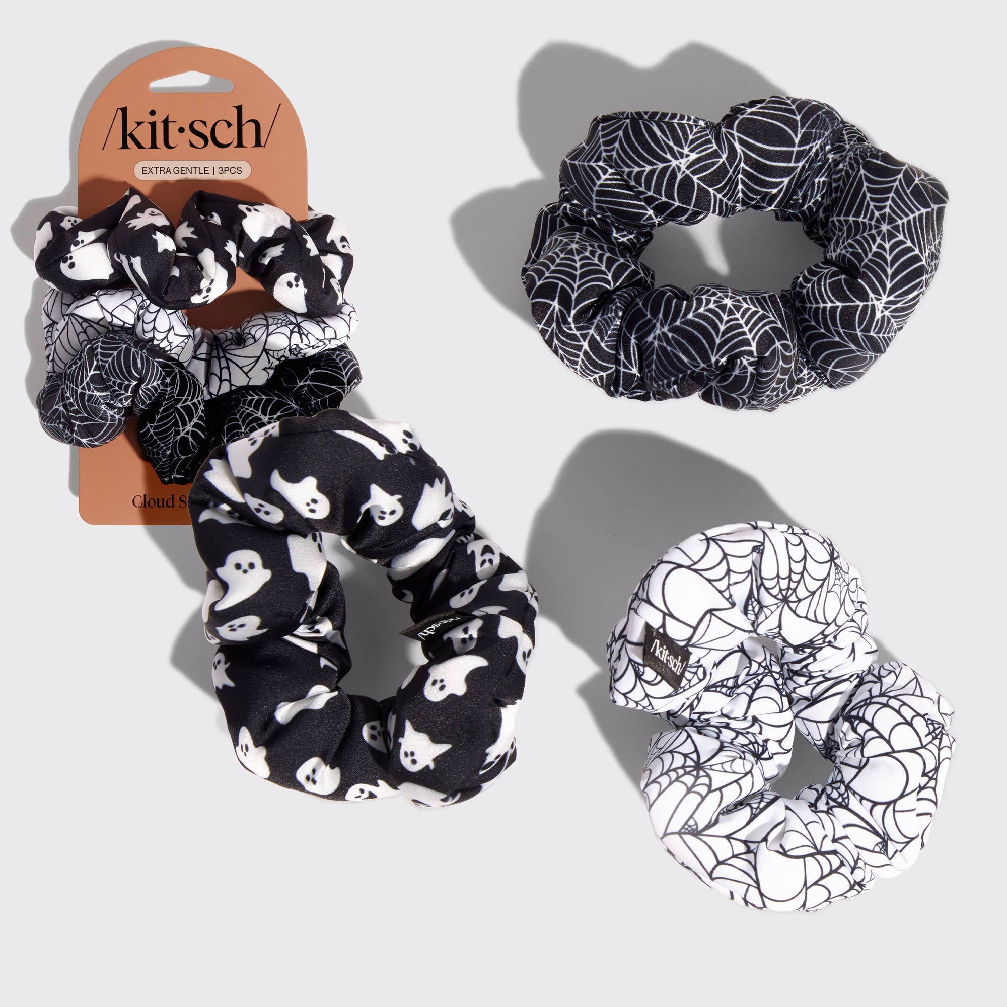 KITSCH - Cloud Scrunchies 3pc Set - Spiderweb