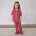 Load image into Gallery viewer, Berry Ribbed | Girl's Flare Set
