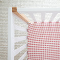 Load image into Gallery viewer, Berry Gingham | Bamboo Crib Sheet
