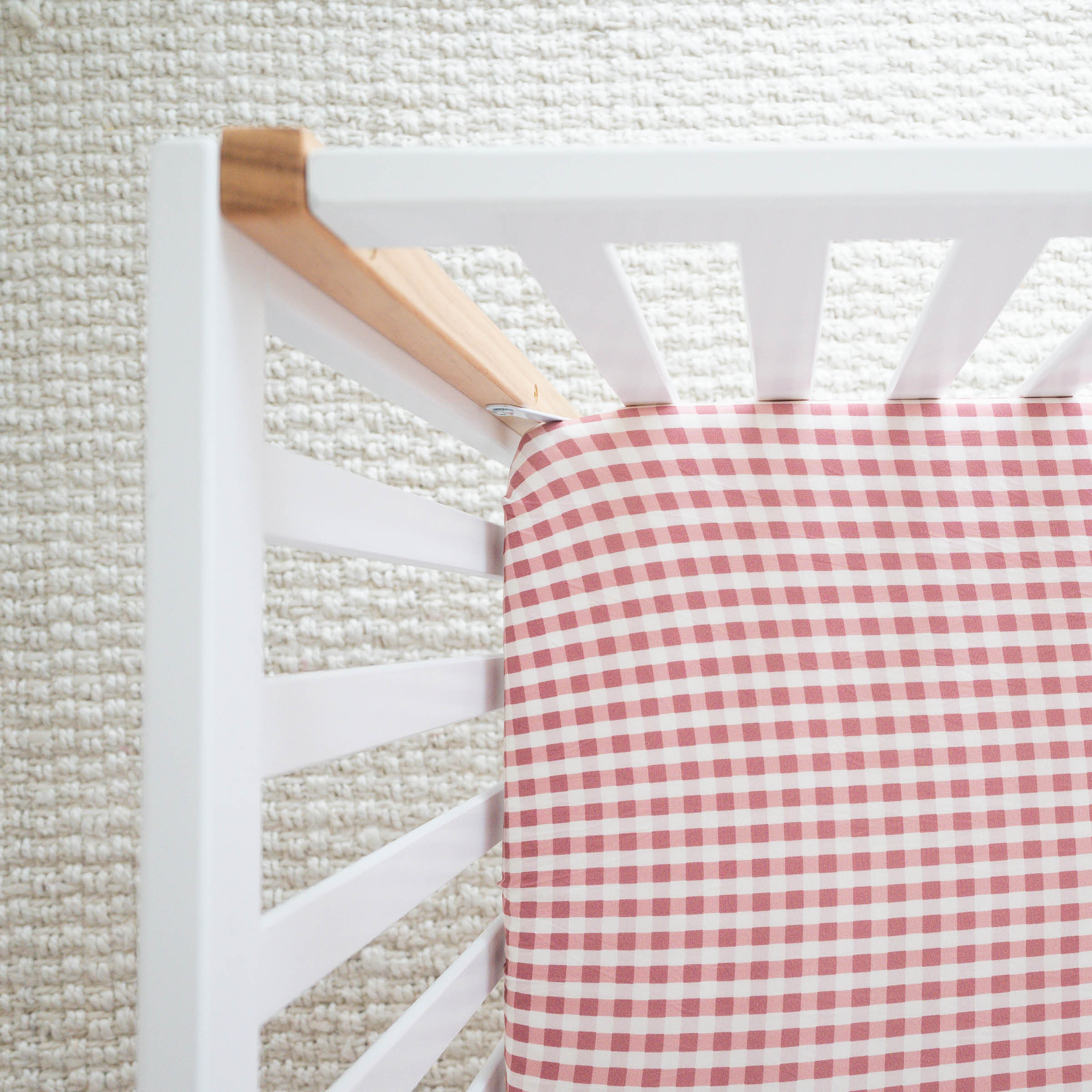 Berry Gingham | Bamboo Crib Sheet