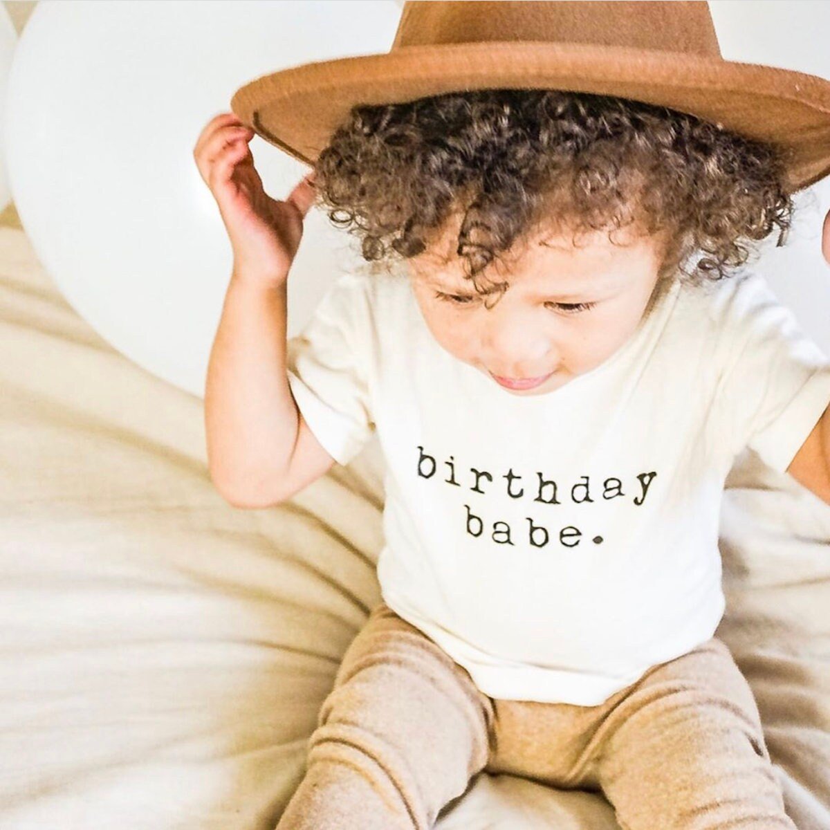 Birthday Babe Organic Cotton Kids T-shirt Short Sleeve