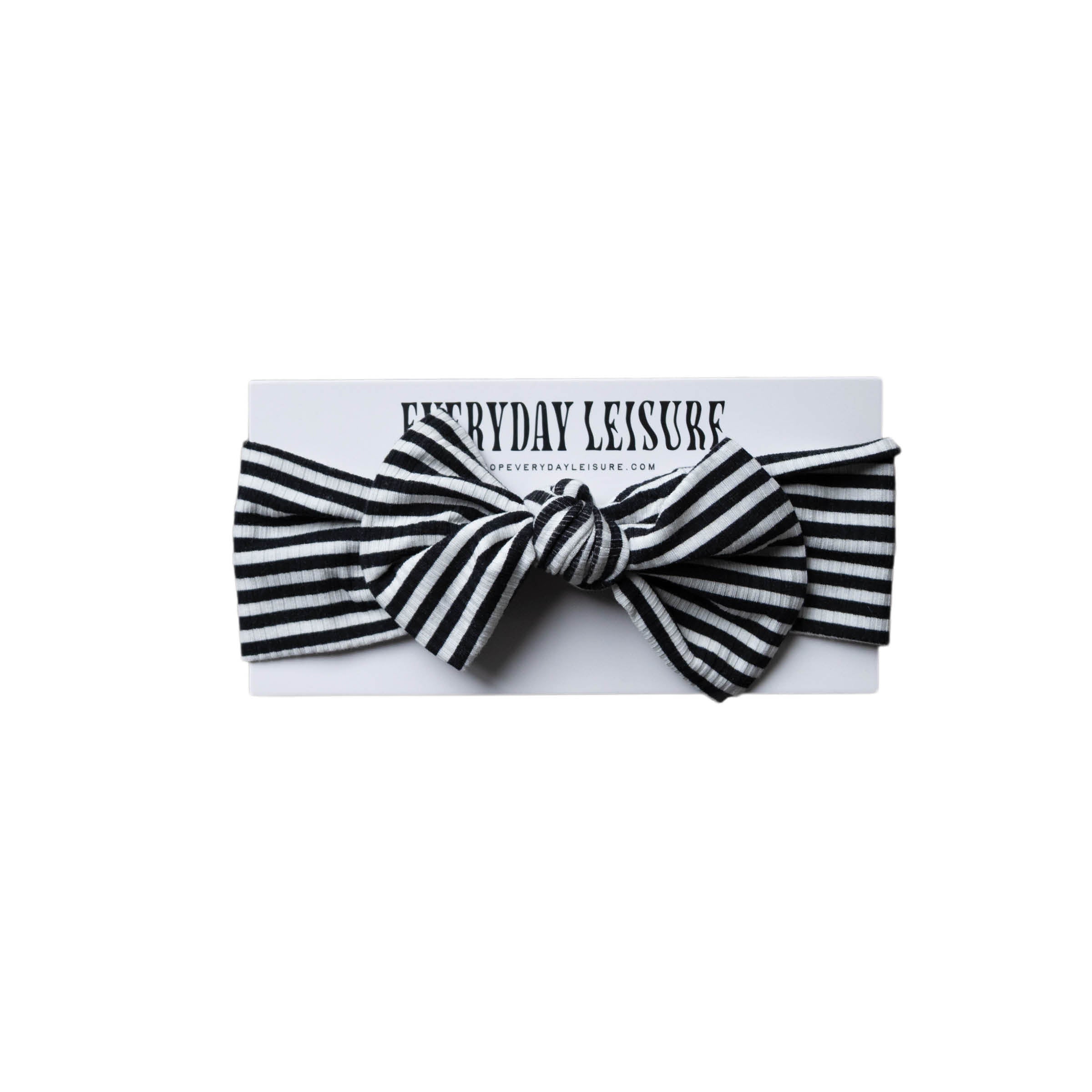 *PRE-ORDER 9/29* Midnight Stripe | Ribbed Bamboo Head Wrap
