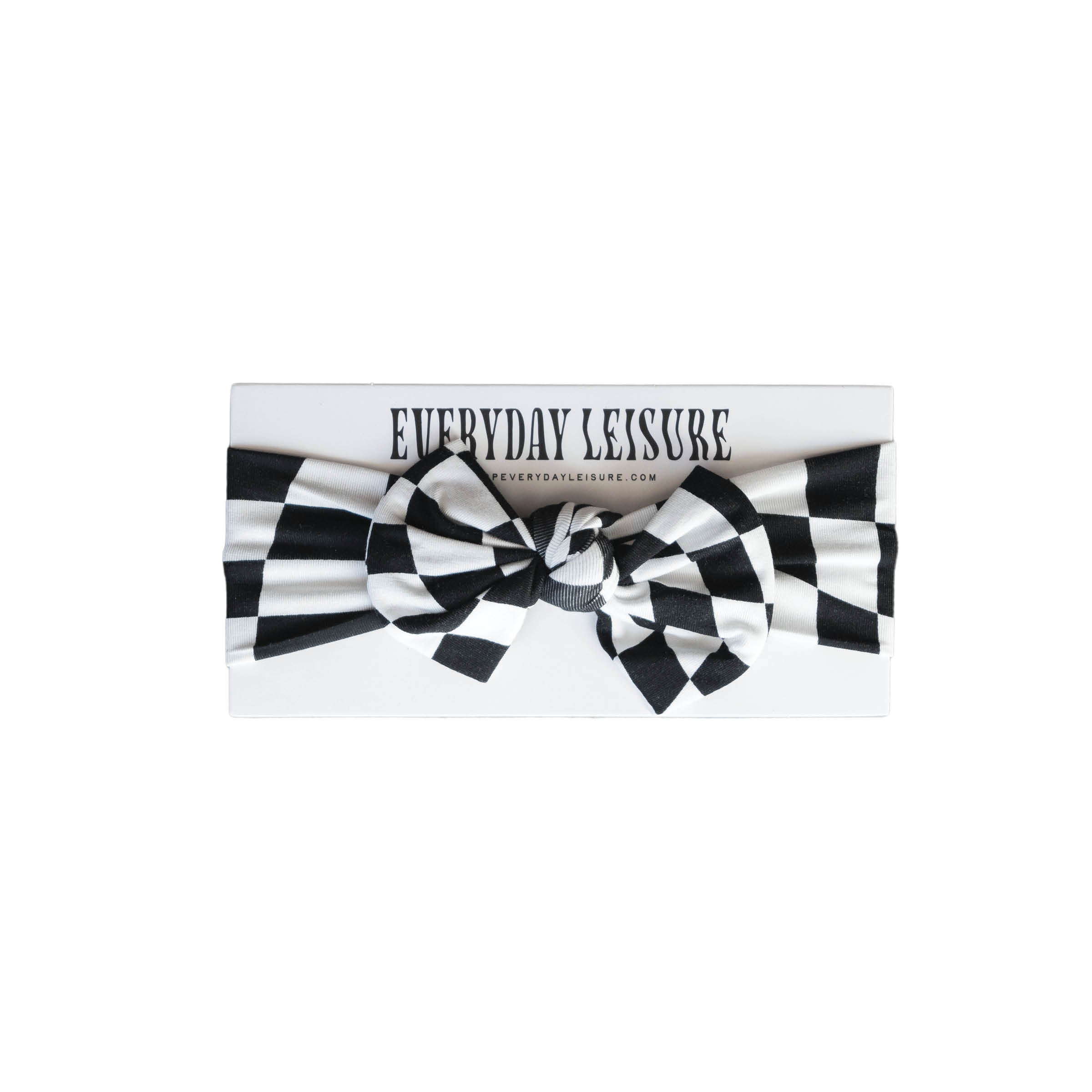 B&W Wavy Checker | Bamboo Head Wrap