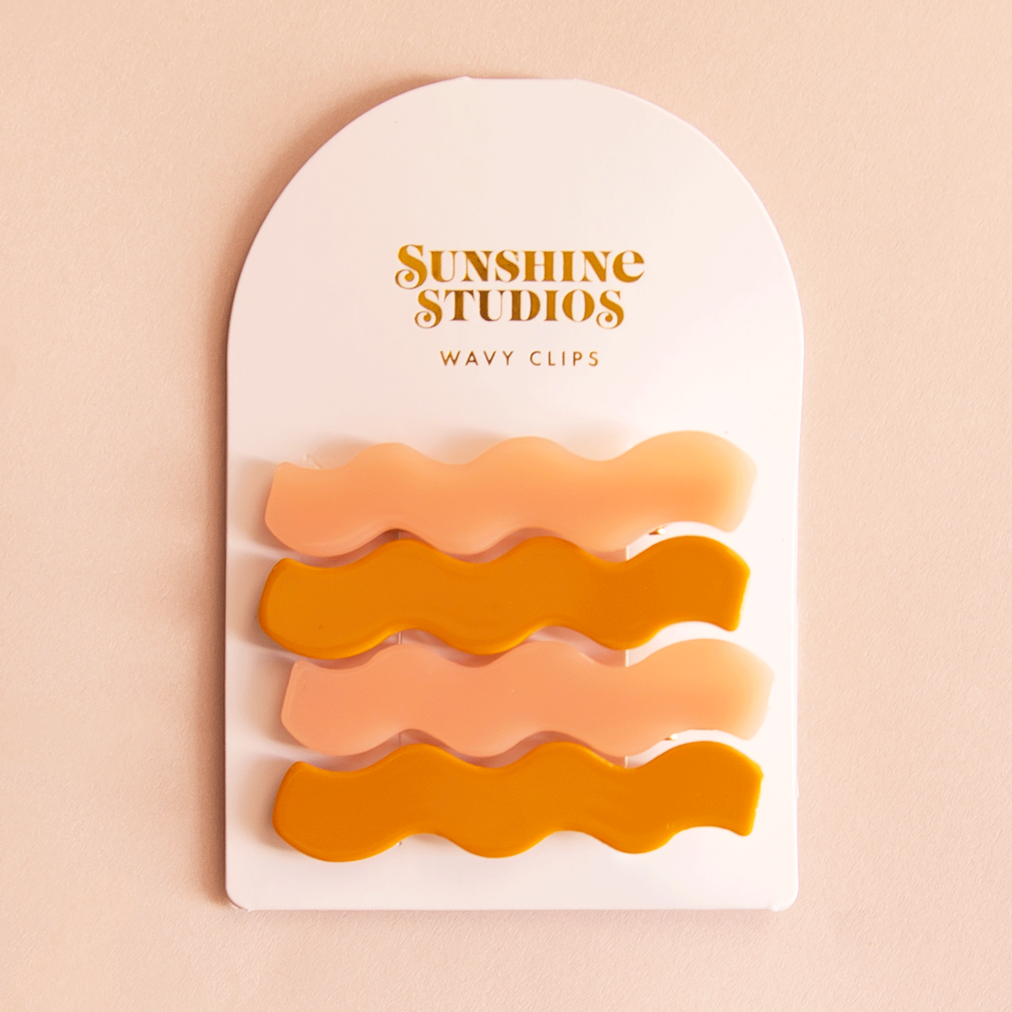 Sunshine Studios - Wavy Hair Clips | Pink Mango