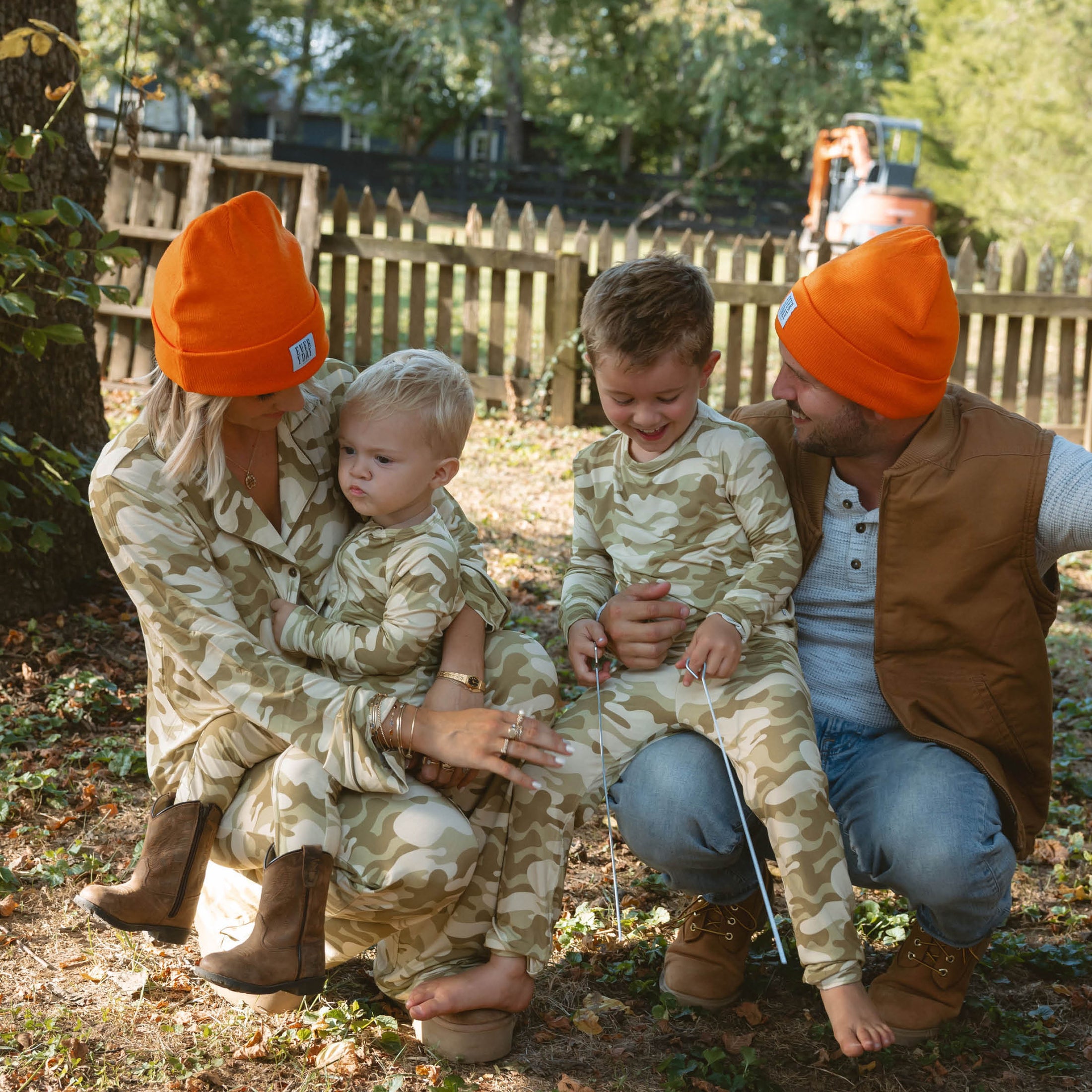 Vintage Camo | Bamboo Zip Romper