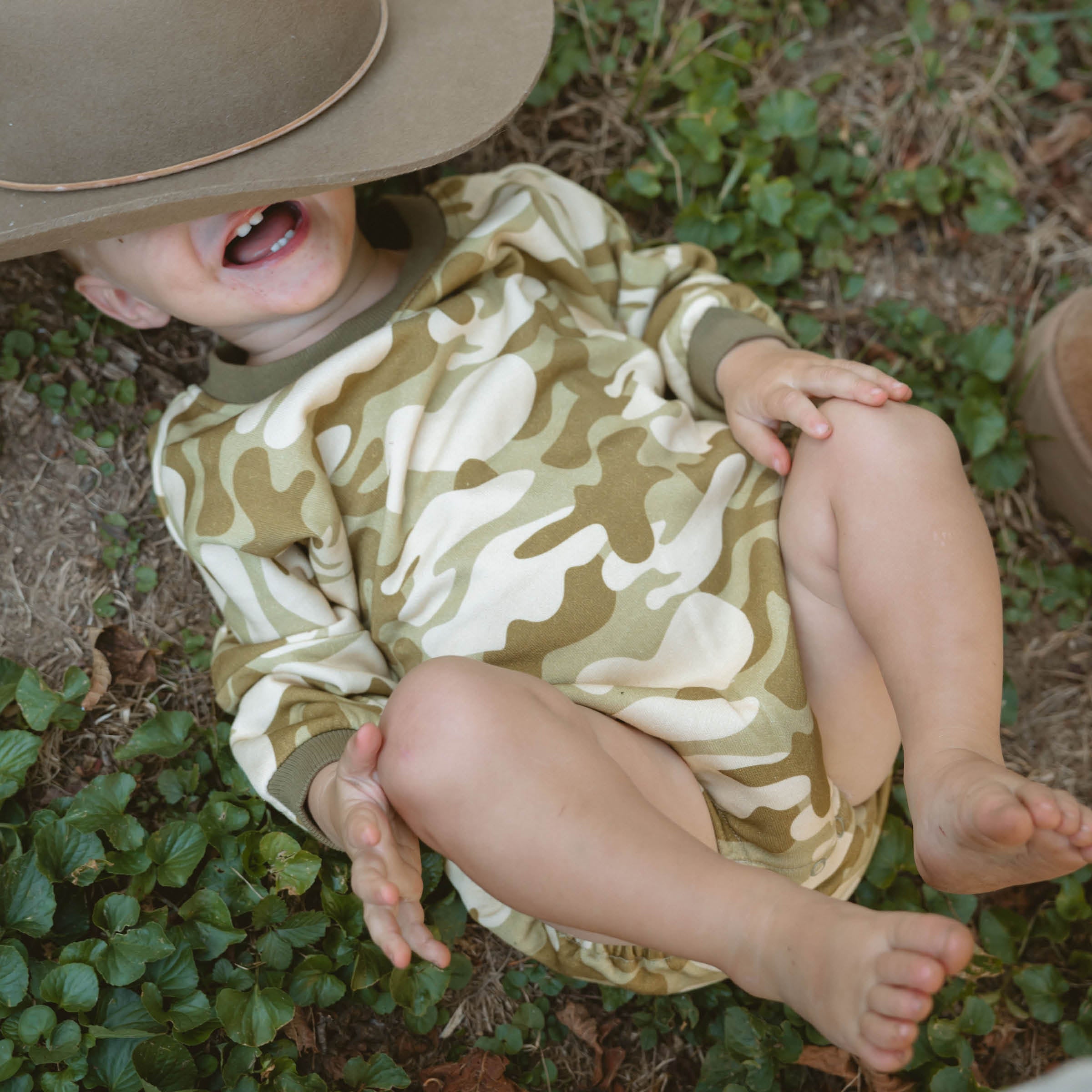 Vintage Camo | Bubble Romper