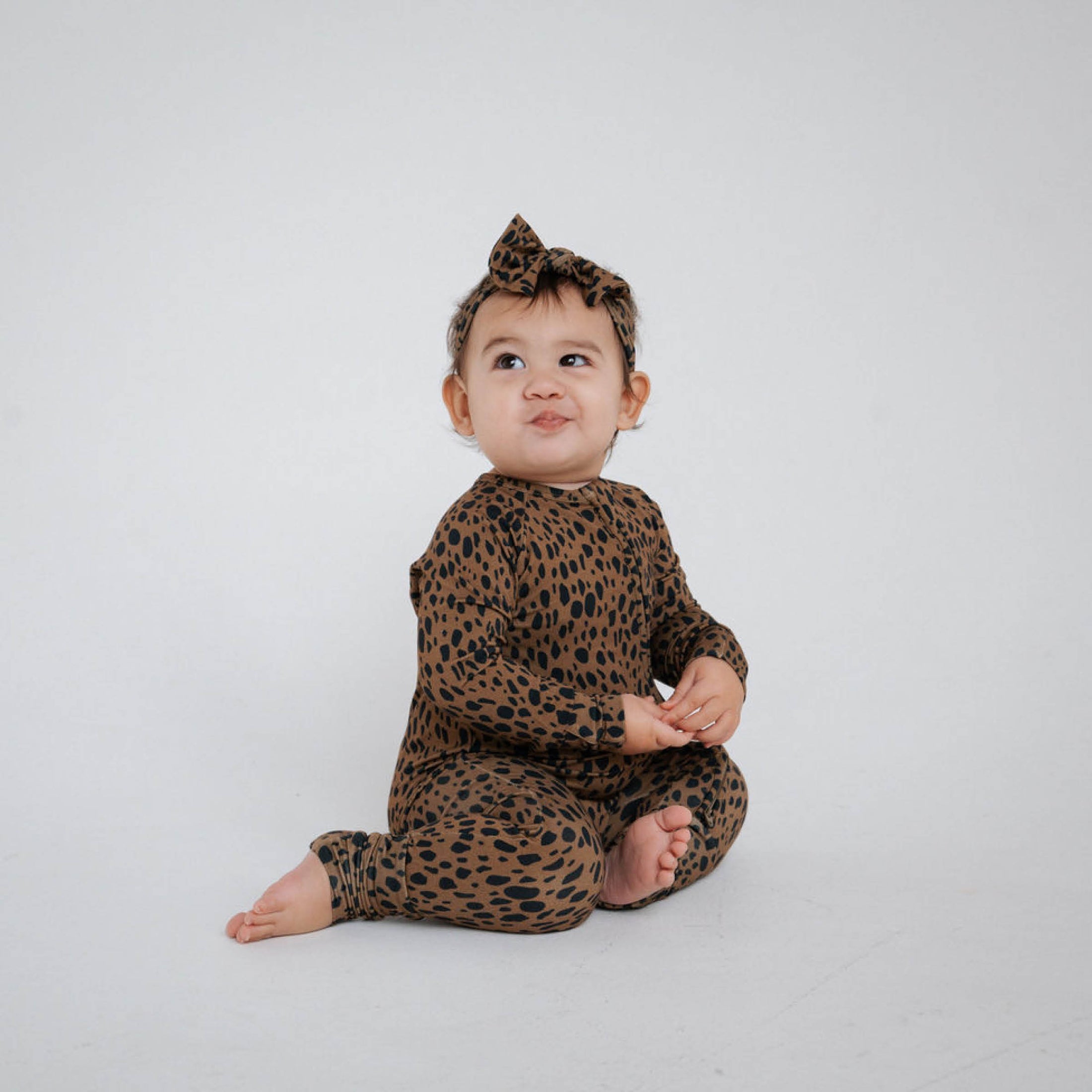 Cheetah | Bamboo Zip Romper