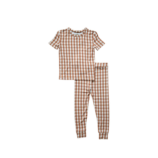 Chocolate Gingham | Bamboo Two Piece Set