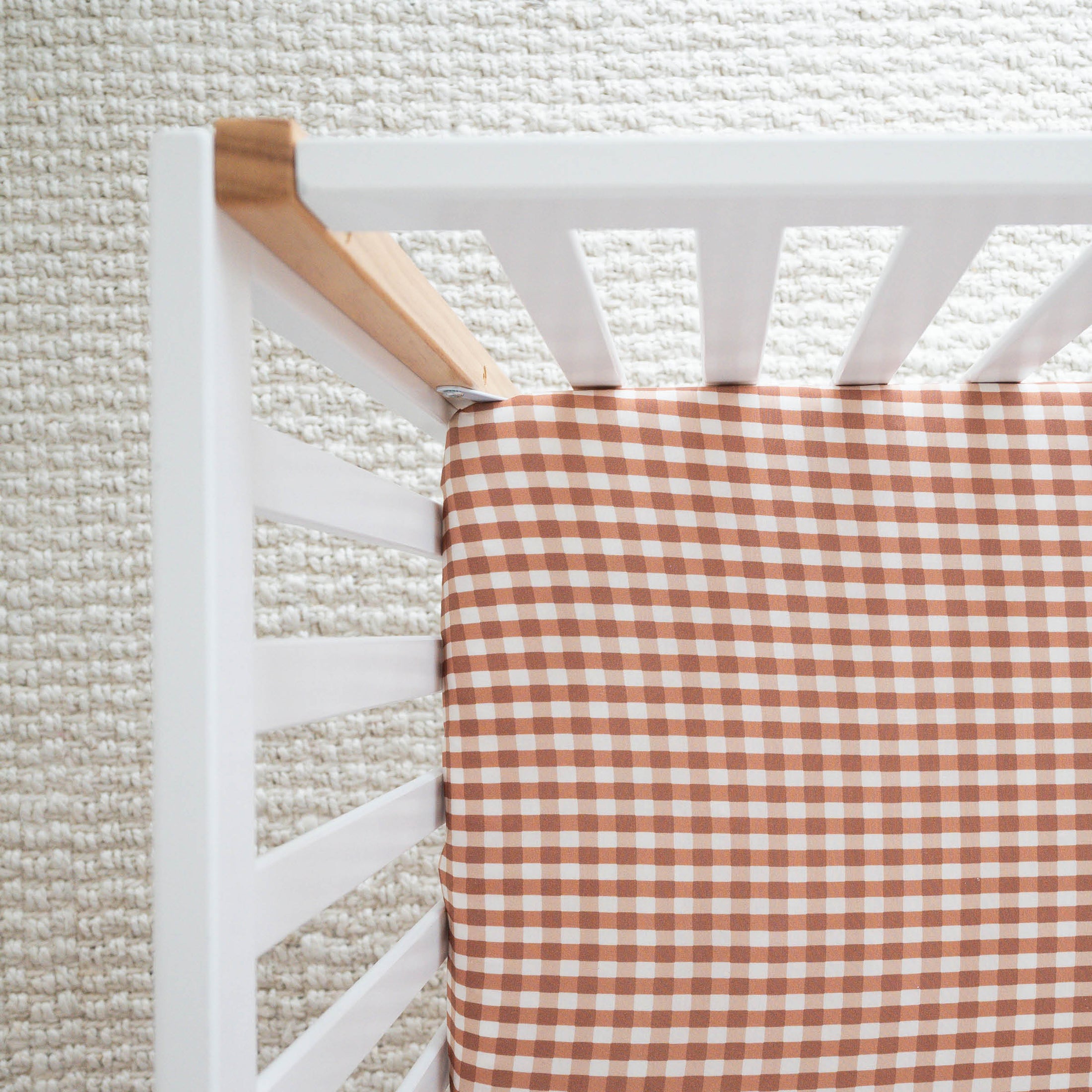 Chocolate Gingham | Bamboo Crib Sheet