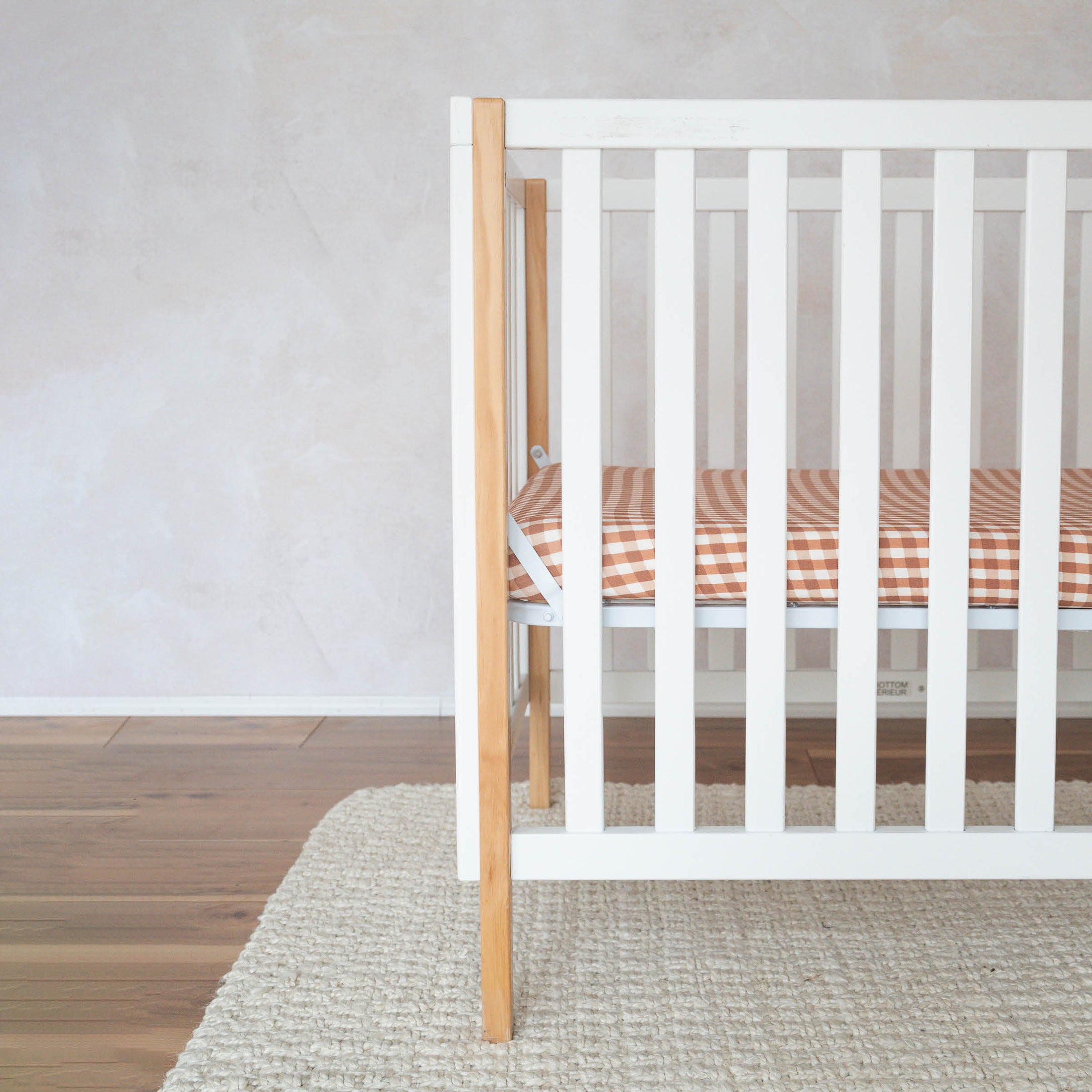 Chocolate Gingham | Bamboo Crib Sheet