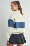 Load image into Gallery viewer, BUTTERMELON - COLOR BLOCKED LOS ANGELES EMBROIDERED SWEATSHIRTS - BMT7261: IVORY / OLIVE / S
