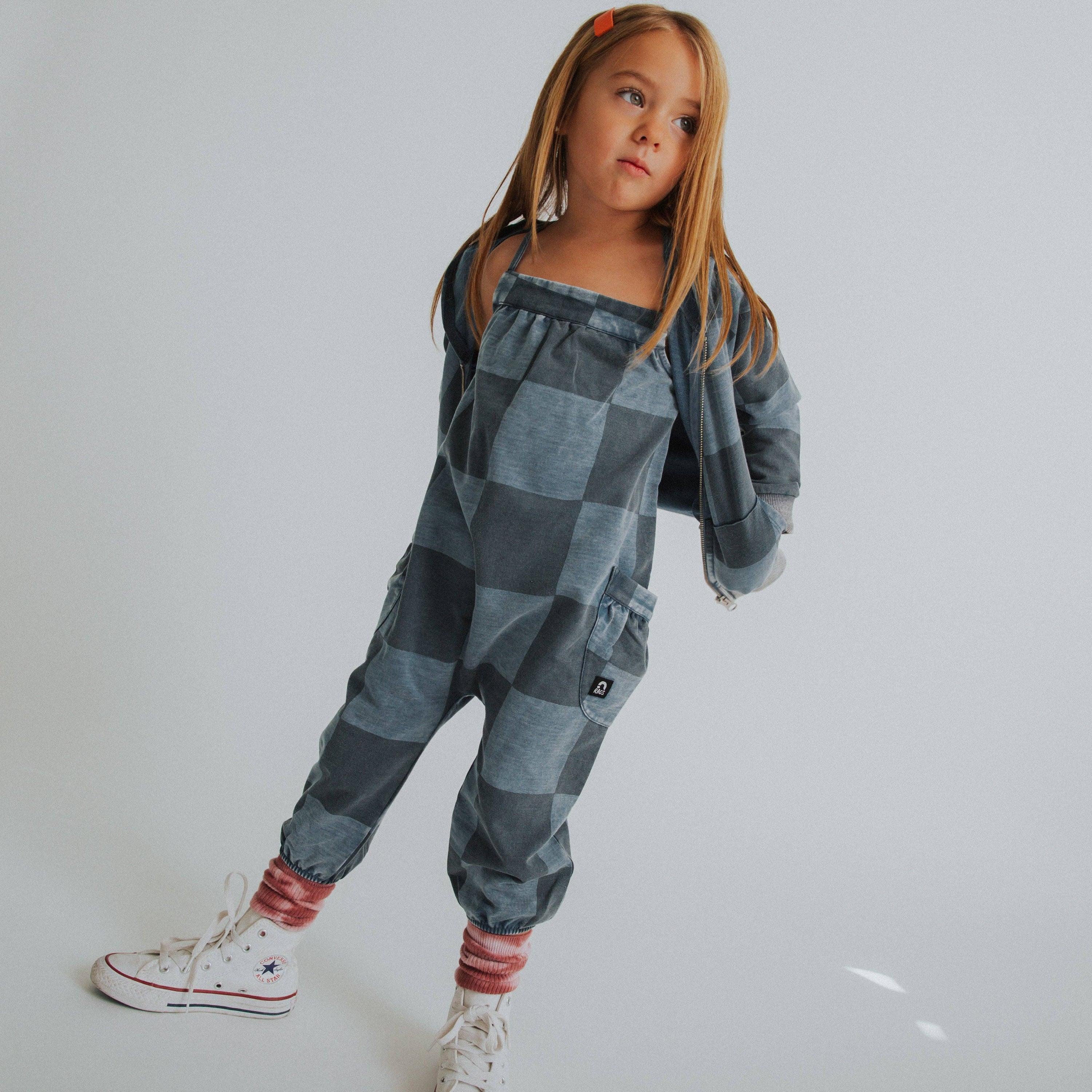 RAGS - Strappy Jumper - Blue Denim Check