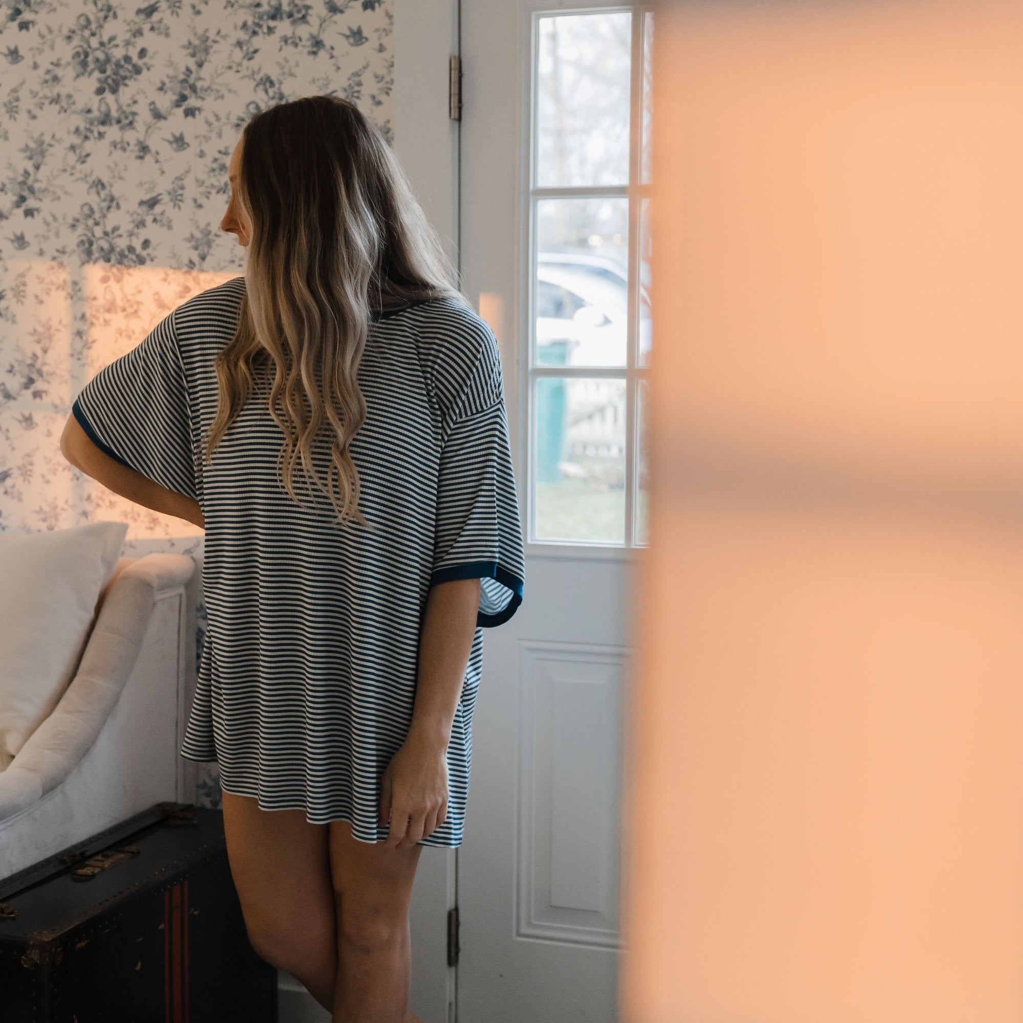 Knox Stripe | Ribbed Women's T-Shirt Dress