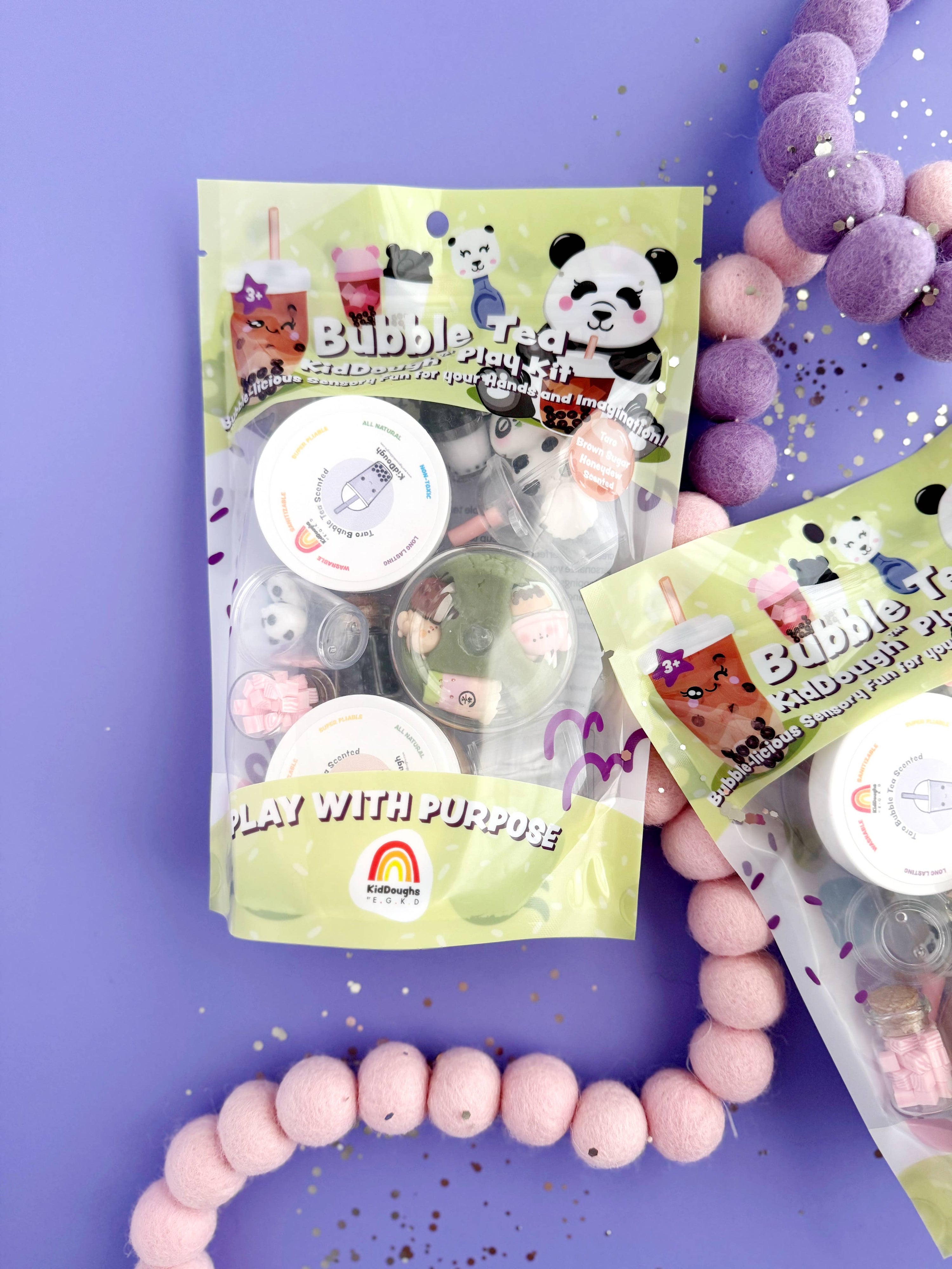 Earth Grown KidDoughs (KidDoughs by EGKD) - Bubble Tea KidDough Play Kit