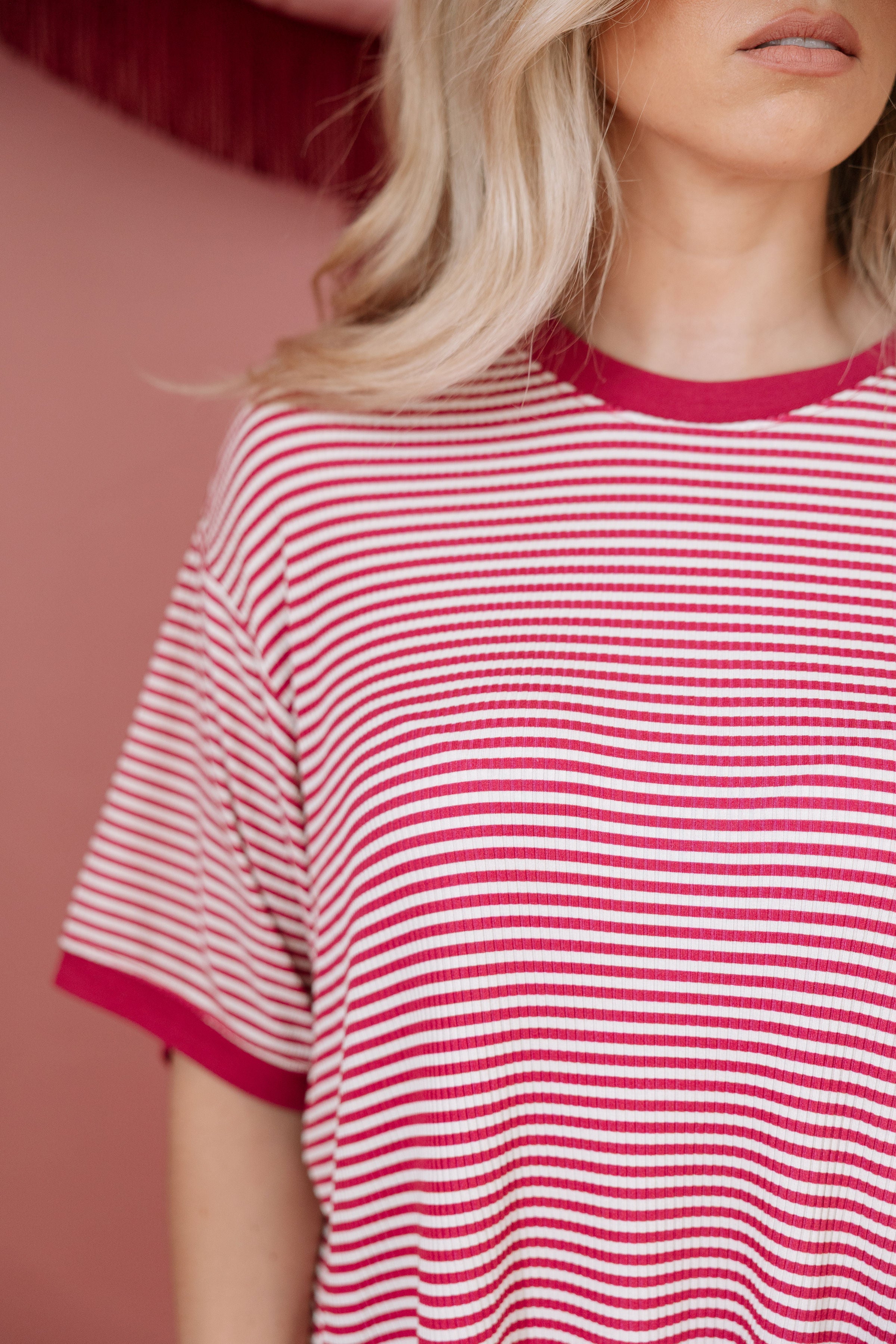 Darlin' Stripe | Ribbed Women's T-Shirt Dress