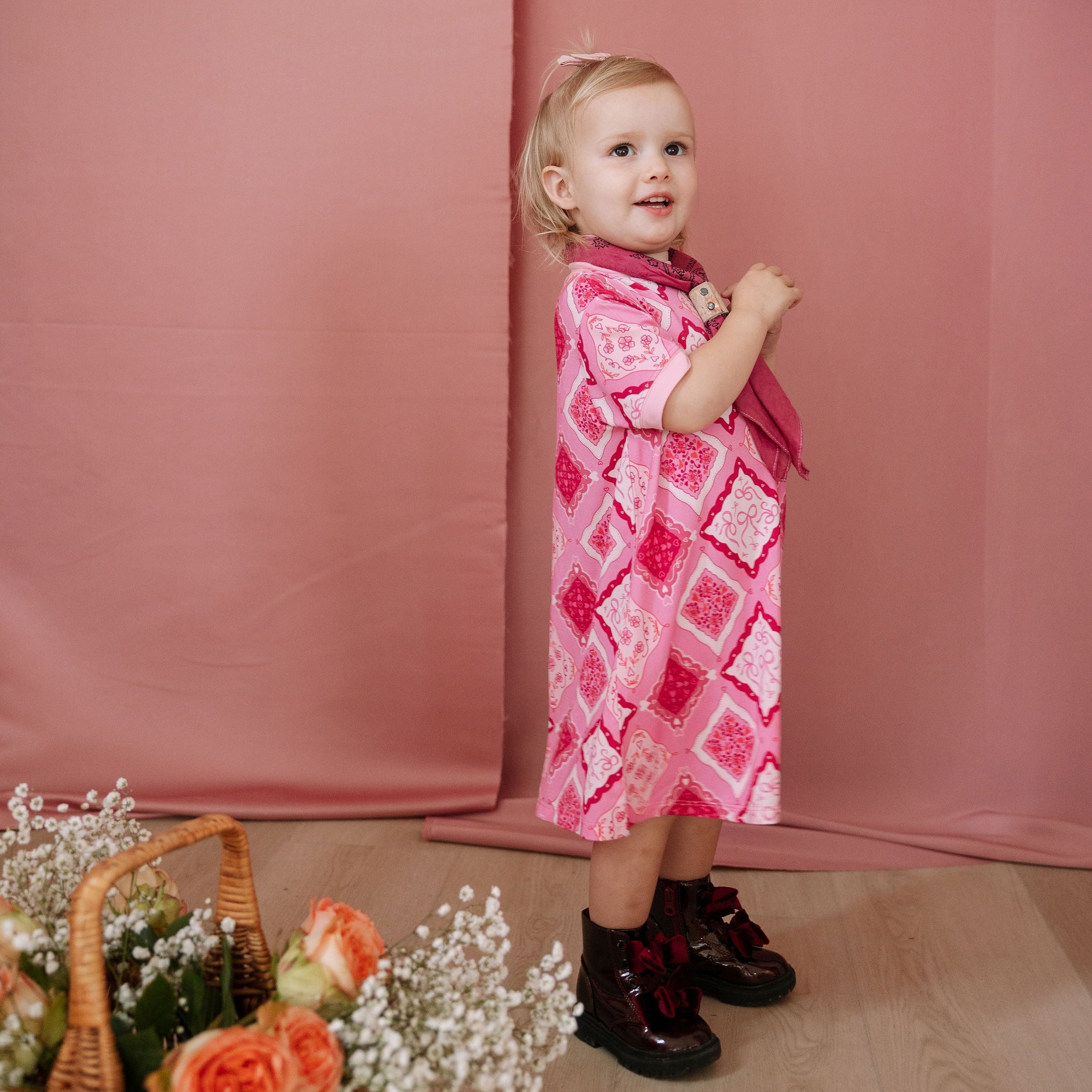 bandana t shirt dress Michael Lauren Cuba Mini T-Shirt Dress in Bandana
