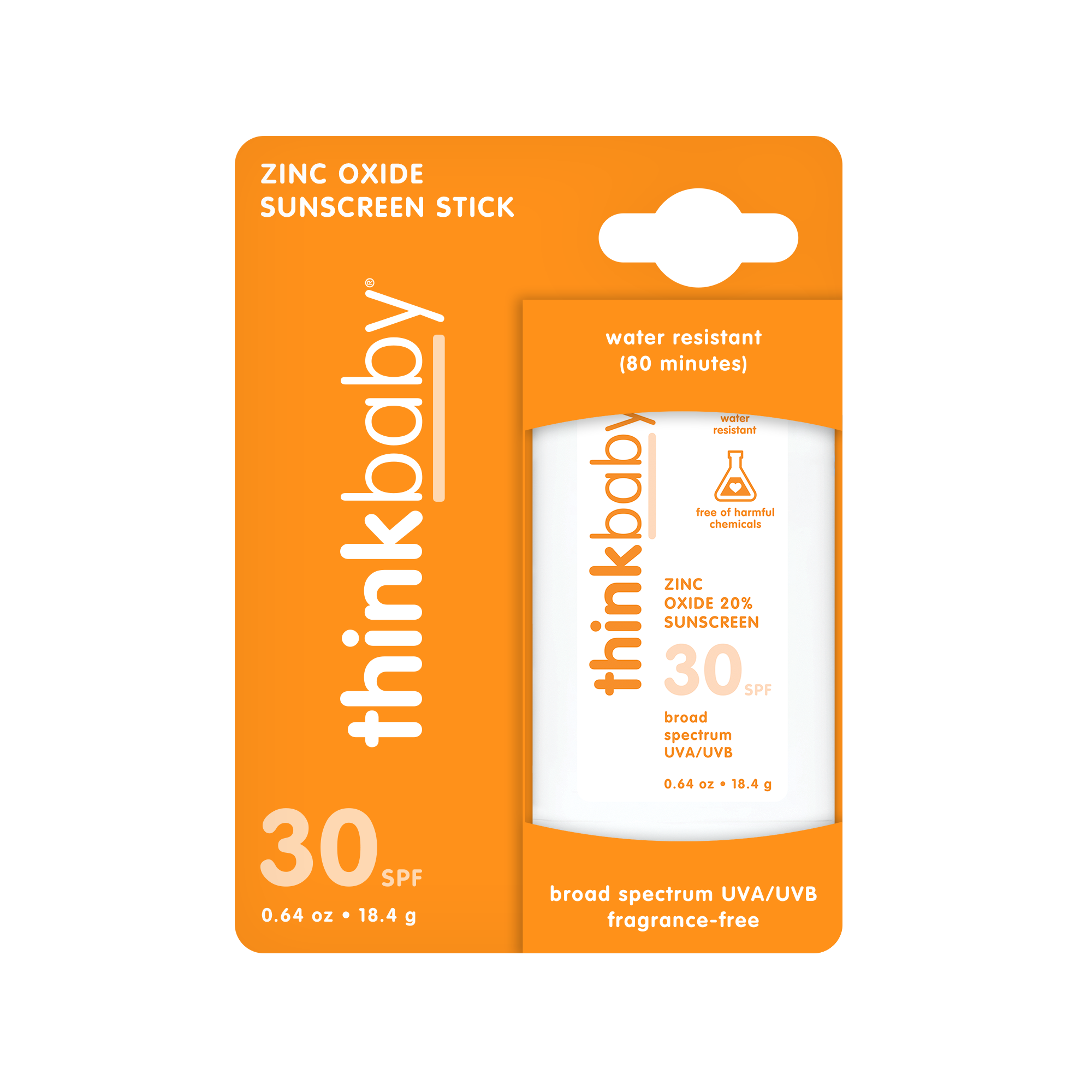 Think - Think Baby SPF 30 Face & Body Sunscreen Stick, EWG Rated #1