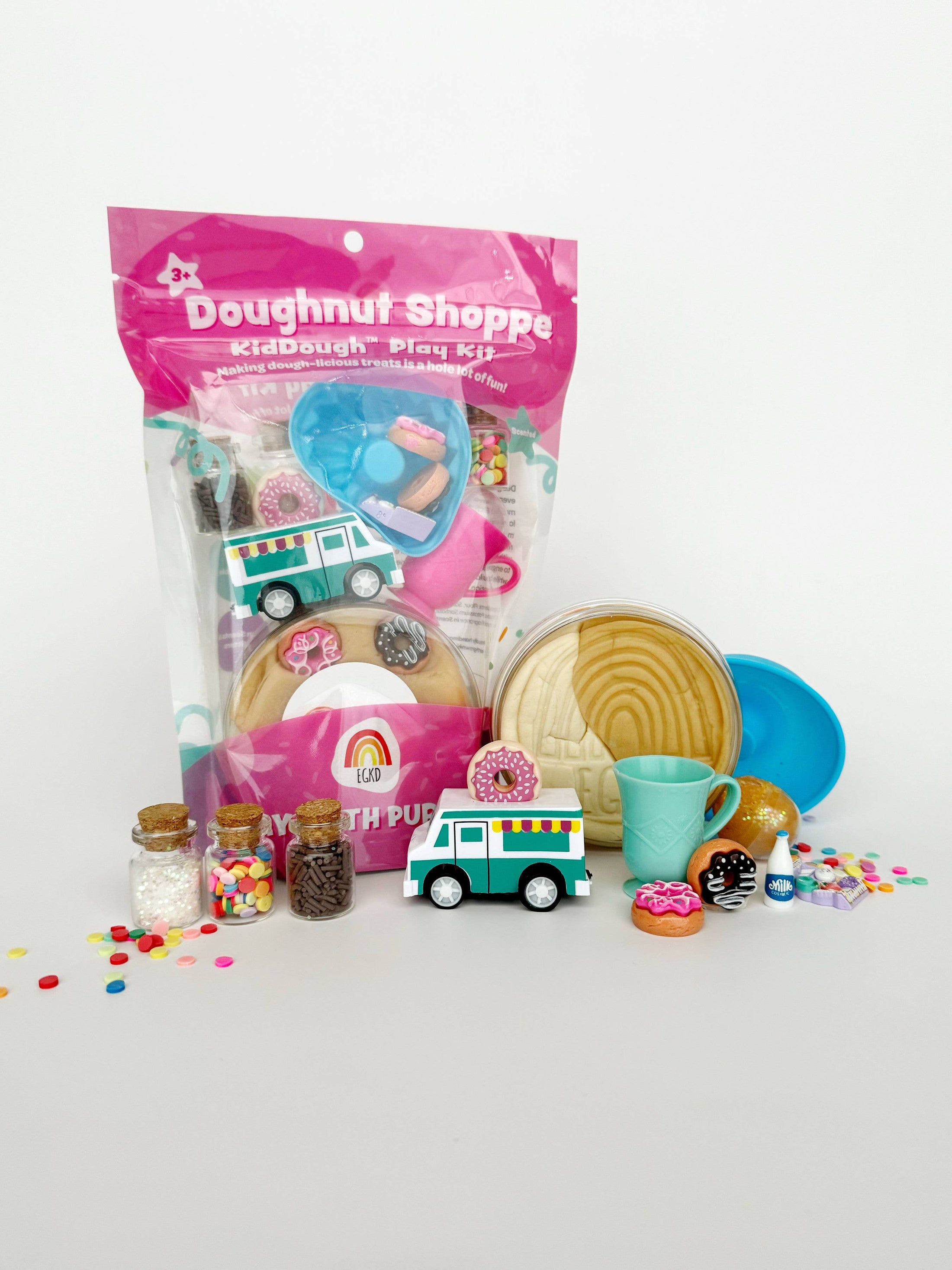 Earth Grown KidDoughs (KidDoughs by EGKD) - Doughnut Shoppe (Doughnut) KidDough Play Kit