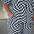 Load image into Gallery viewer, B&W Wavy Checker | Women's Flare Set
