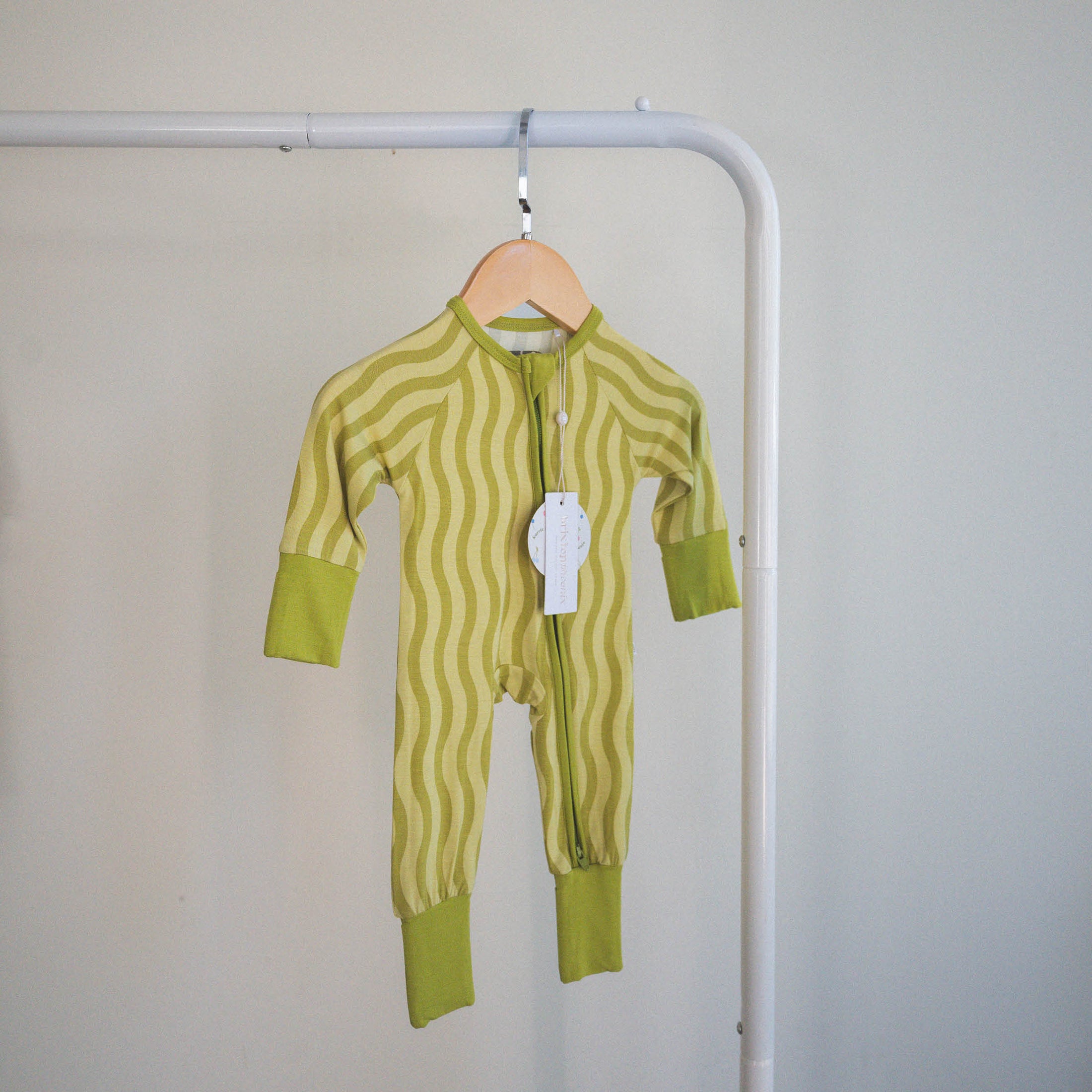 Lemon Lime | Bamboo Zip Romper