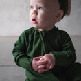 Load image into Gallery viewer, Everyday Green | Ribbed Bamboo Zip Romper
