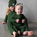 Load image into Gallery viewer, Everyday Green | Ribbed Bamboo Zip Romper
