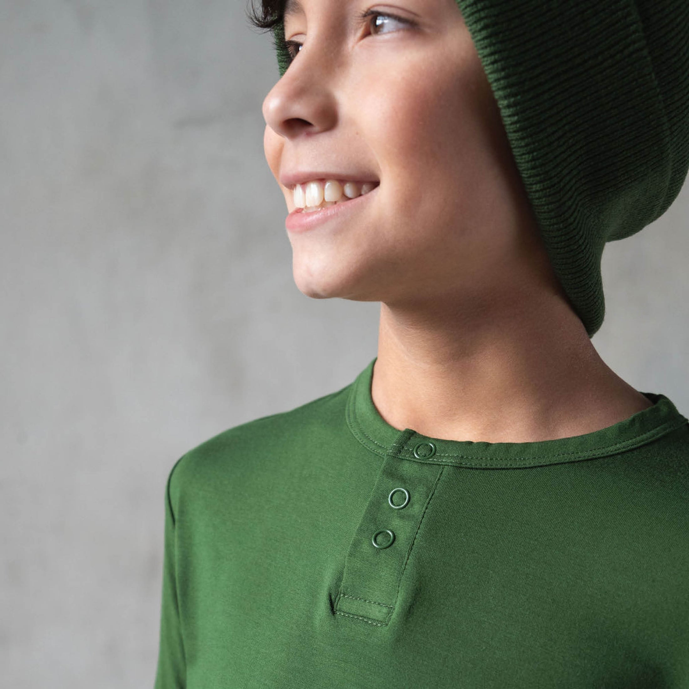 Everyday Boy's Henley | Green