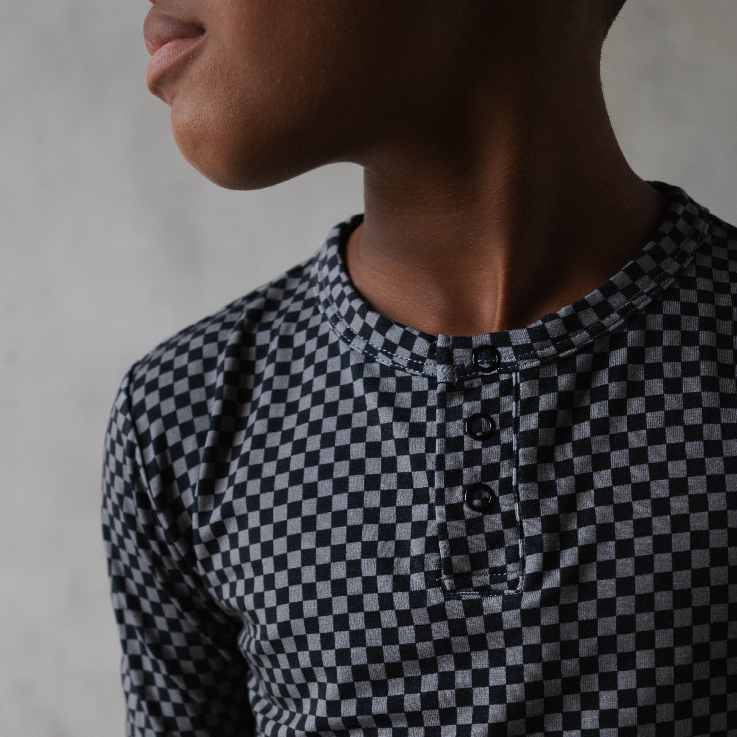 Midnight Checker | Henley & Jogger Set