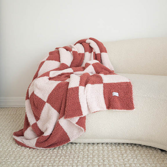 Berry Check | XL Plush Blanket