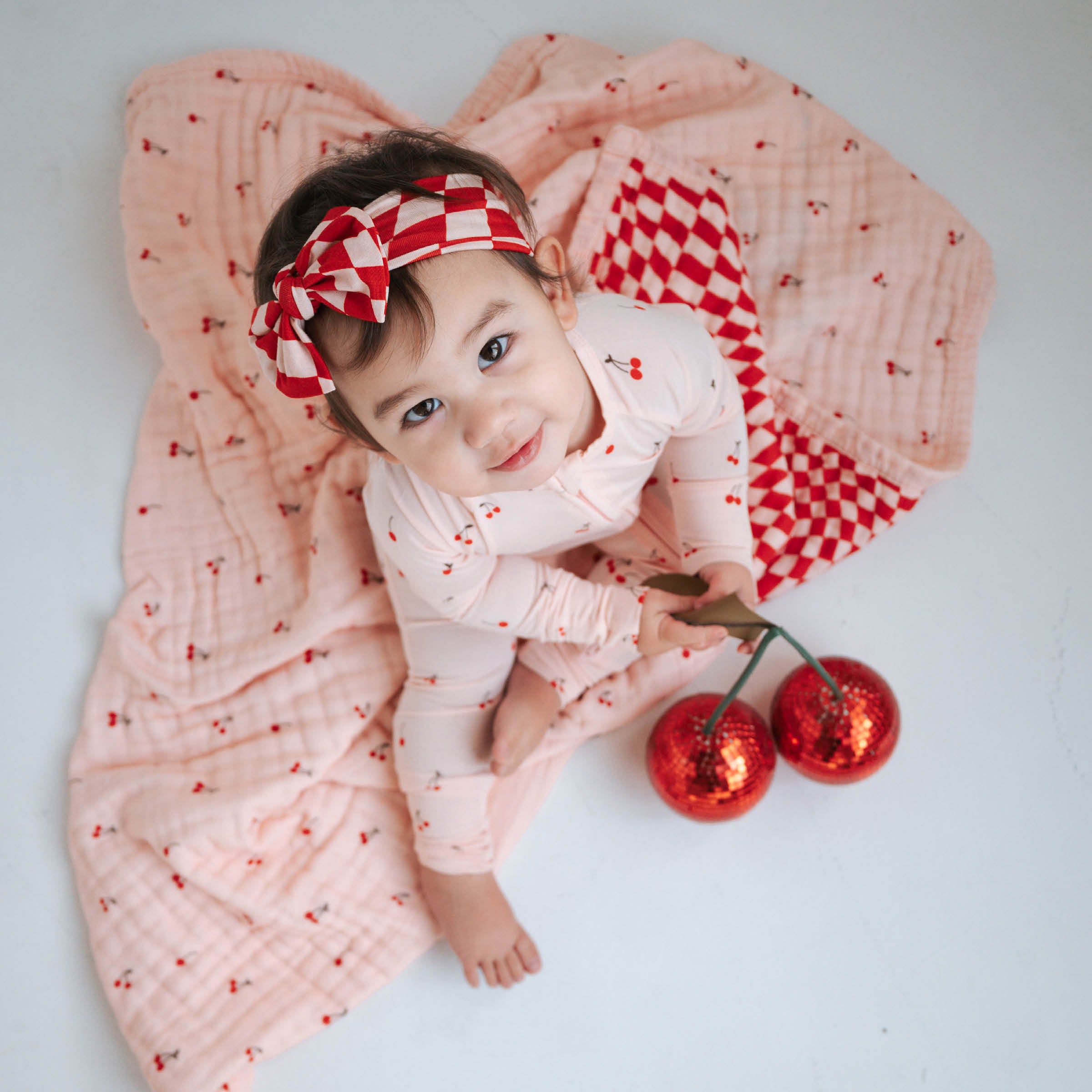 Cherry | Bamboo Zip Romper