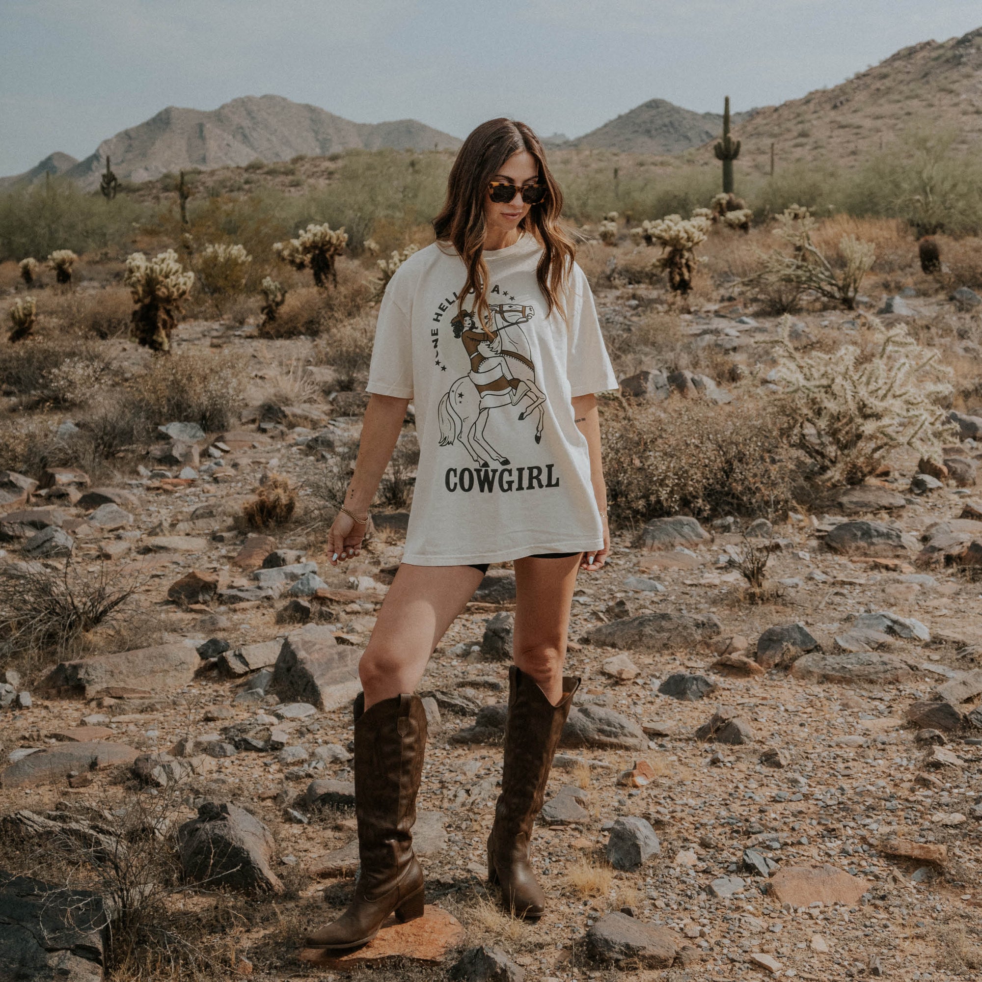 One Hell Of A Cowgirl | Oversized Tee