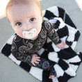 Load image into Gallery viewer, B&W Wavy Checker | XS Plush Blanket
