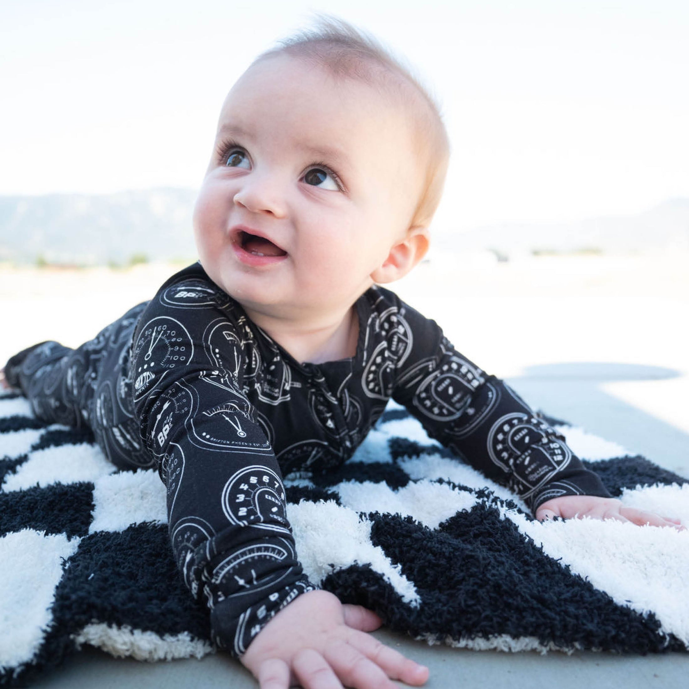 Speedometers | Bamboo Zip Romper