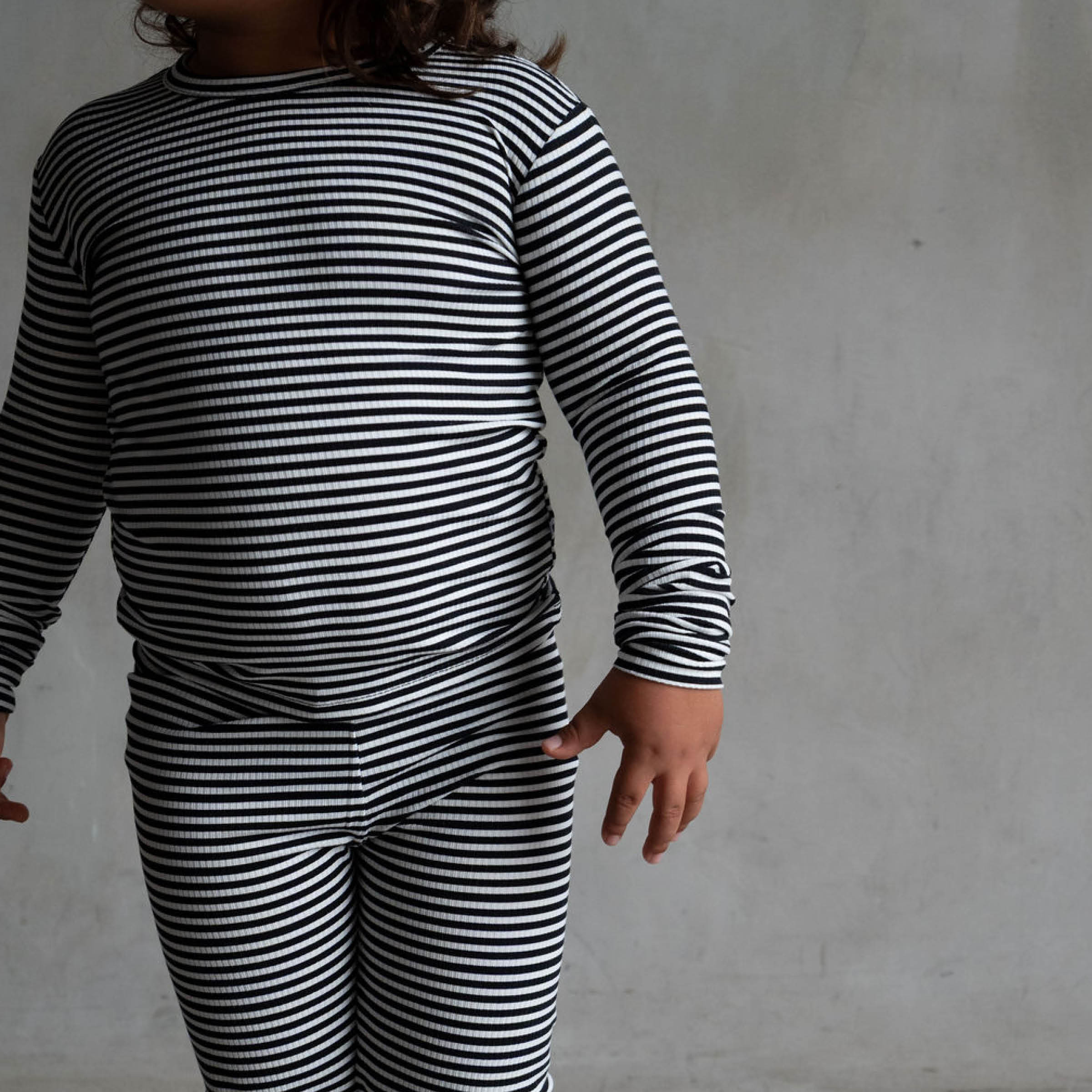 *PRE-ORDER 9/29* Midnight Stripe | Ribbed Bamboo Two Piece Set