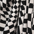 Load image into Gallery viewer, B&W Wavy Checker | Bamboo Swaddle
