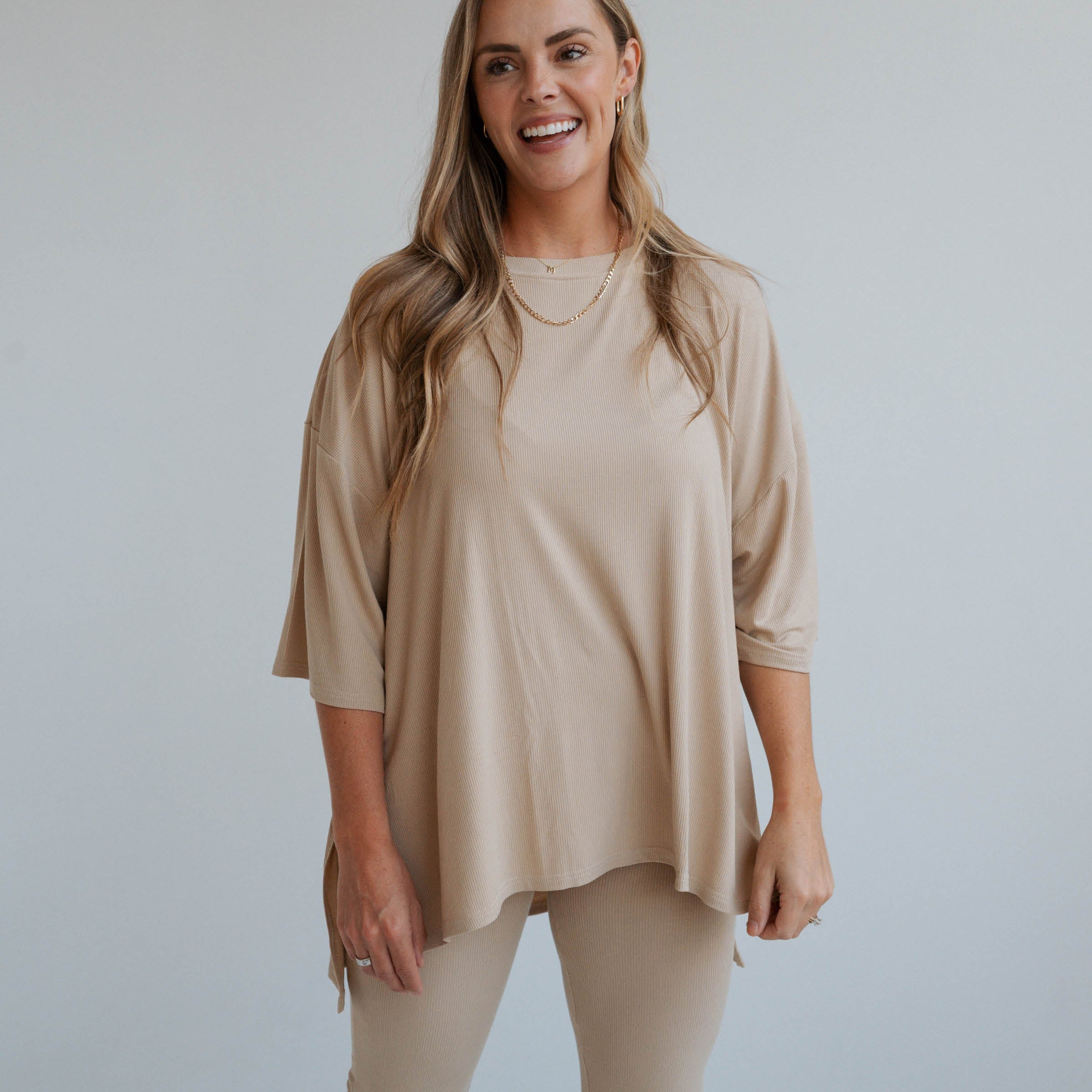 Tan Ribbed | Women's Everyday Set