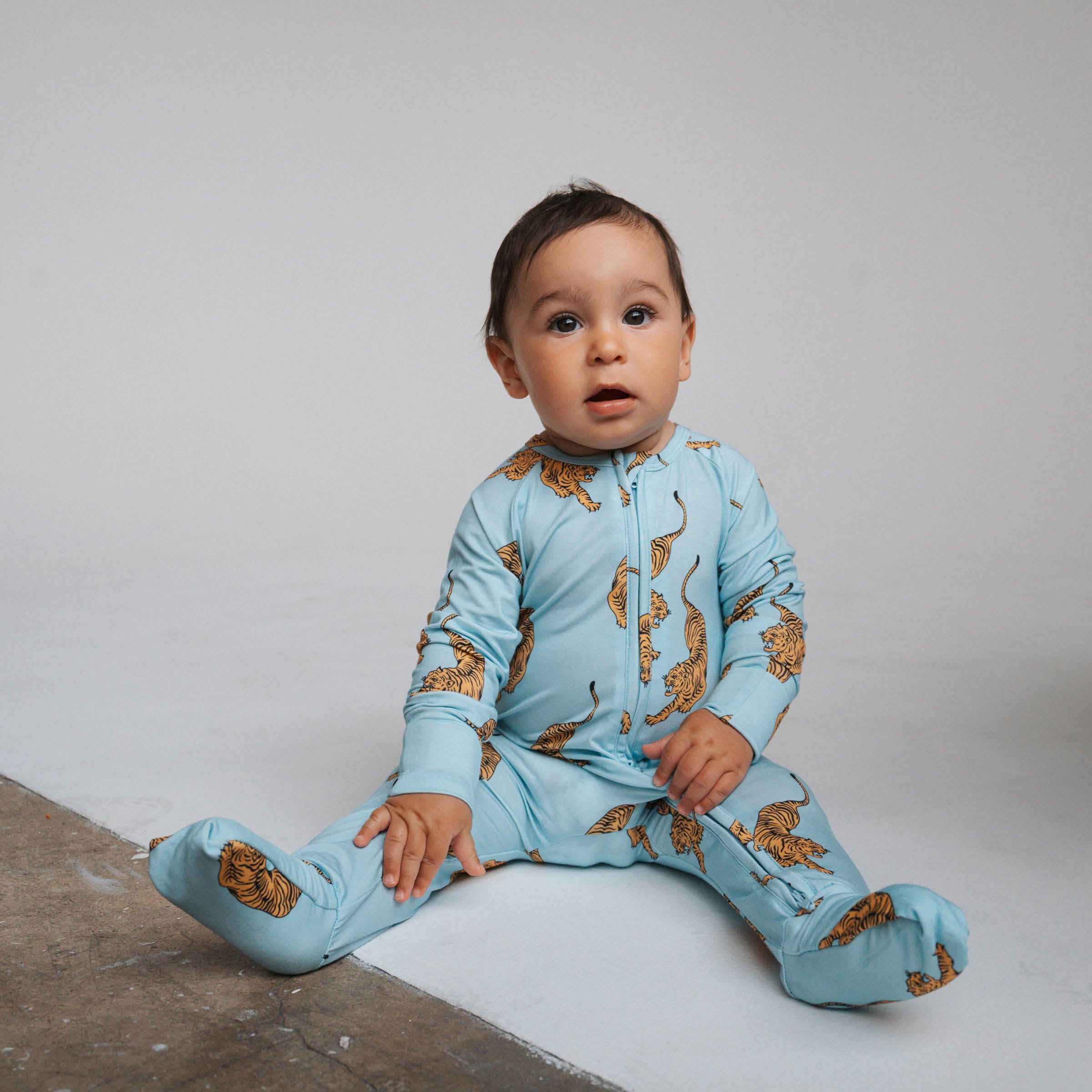 Tigers | Bamboo Zip Romper