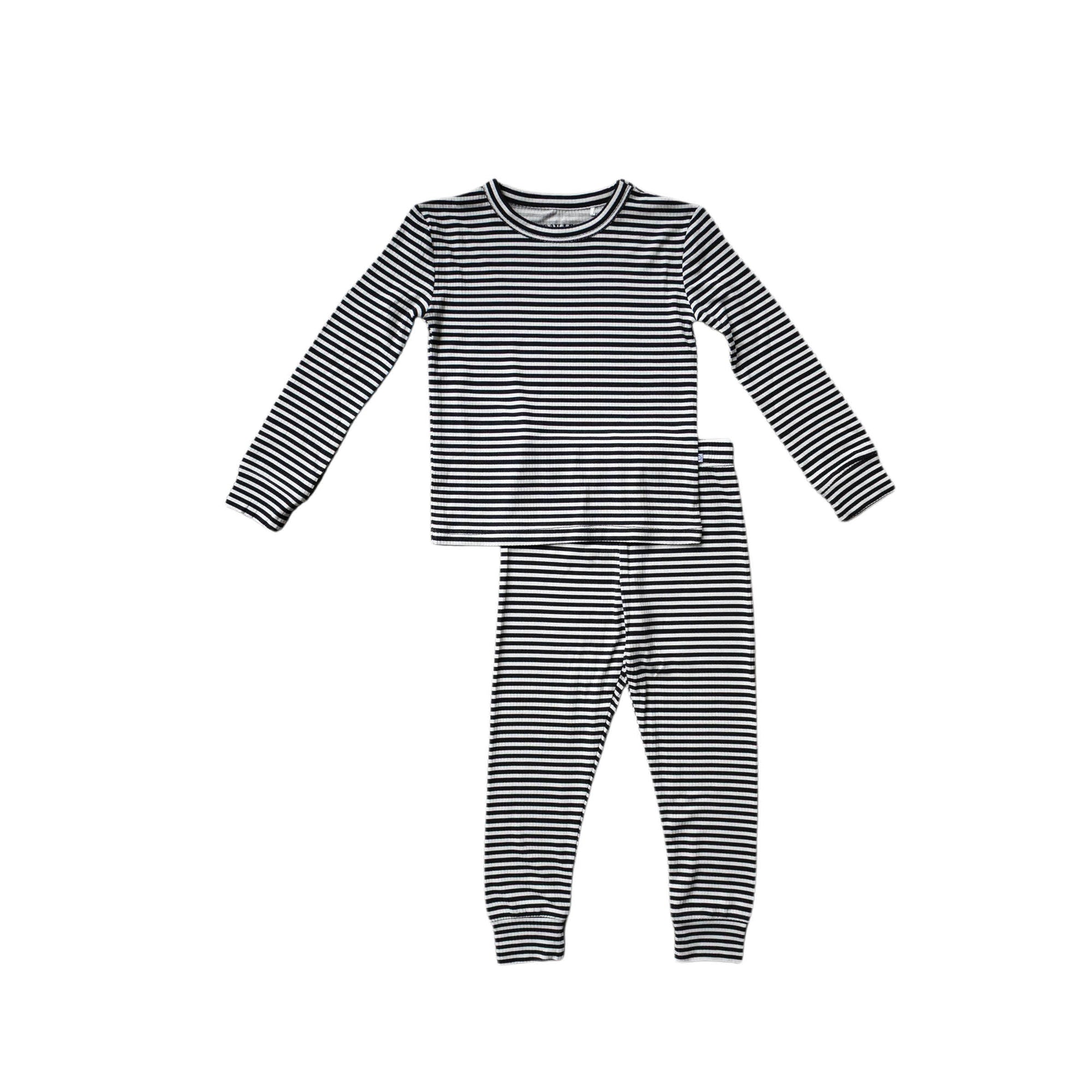 *PRE-ORDER 9/29* Midnight Stripe | Ribbed Bamboo Two Piece Set