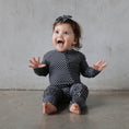 Load image into Gallery viewer, Midnight Checker | Bamboo Zip Romper
