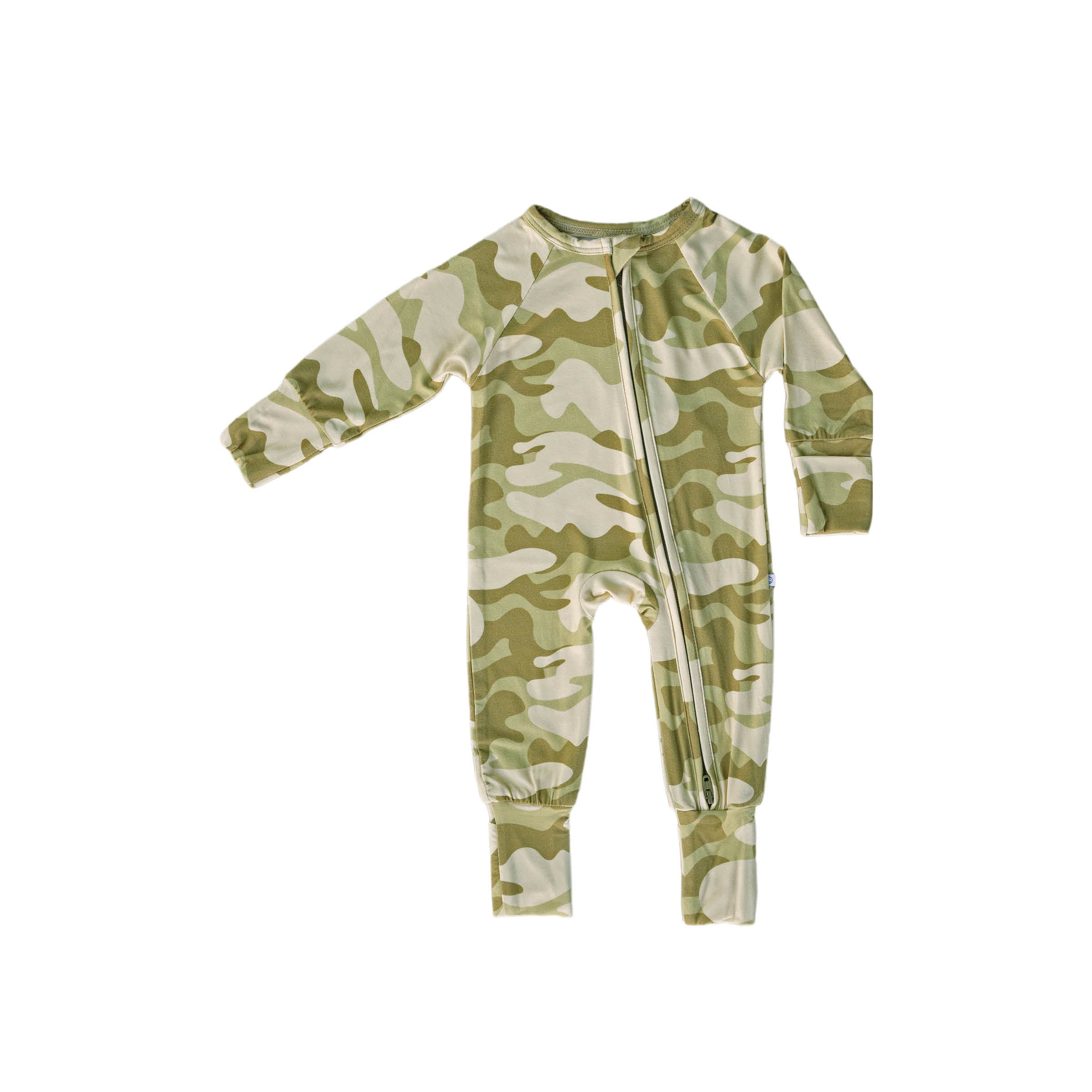 Vintage Camo | Bamboo Zip Romper