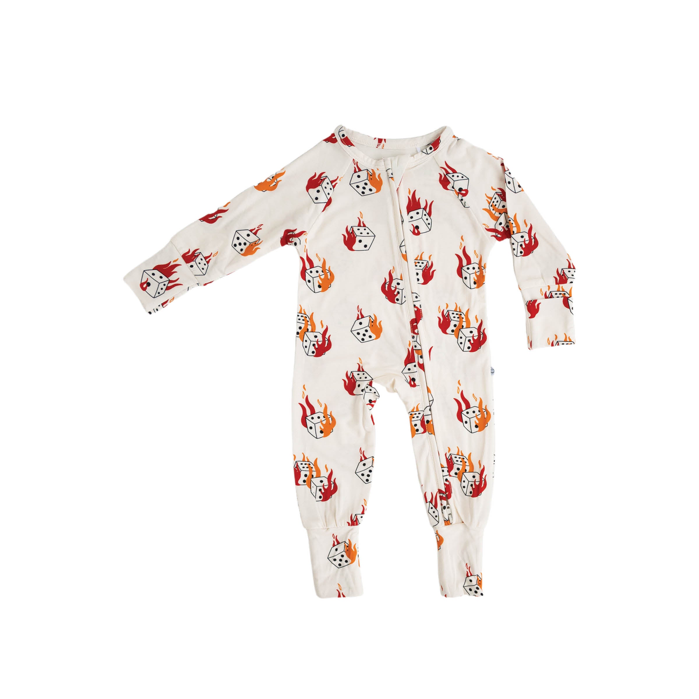 Flame Dice | Bamboo Zip Romper